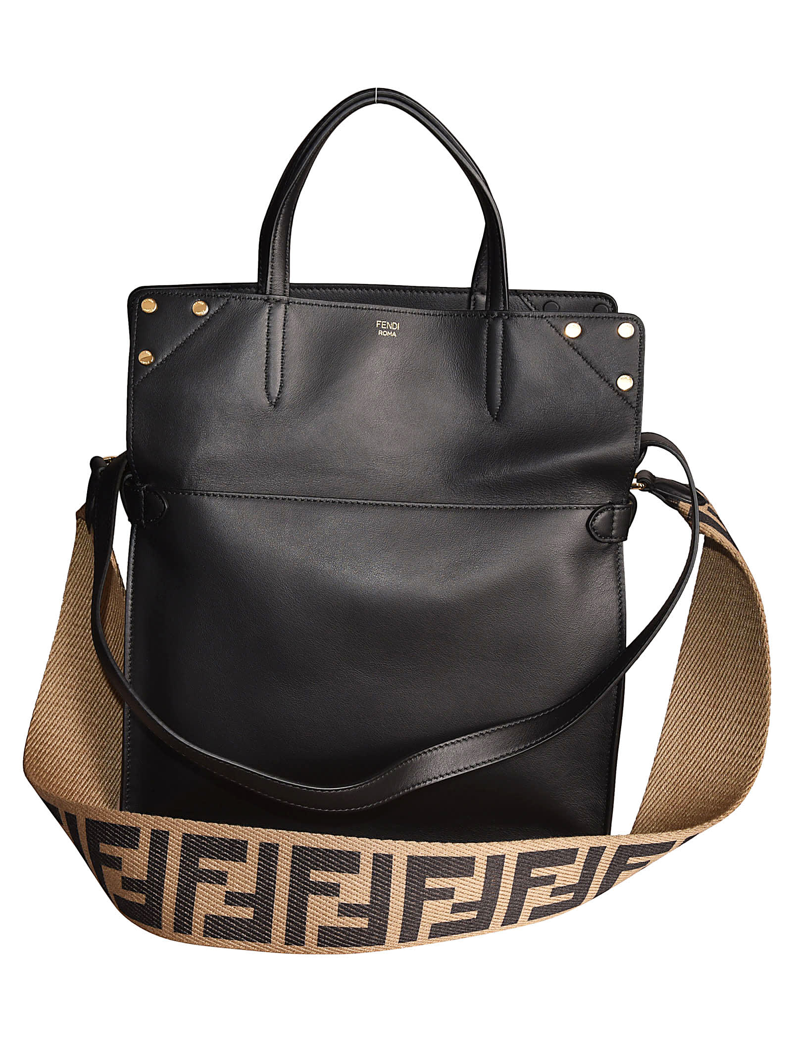 Fendi Fendi Flip Large Shoulder Bag - Black - 11015157 | italist