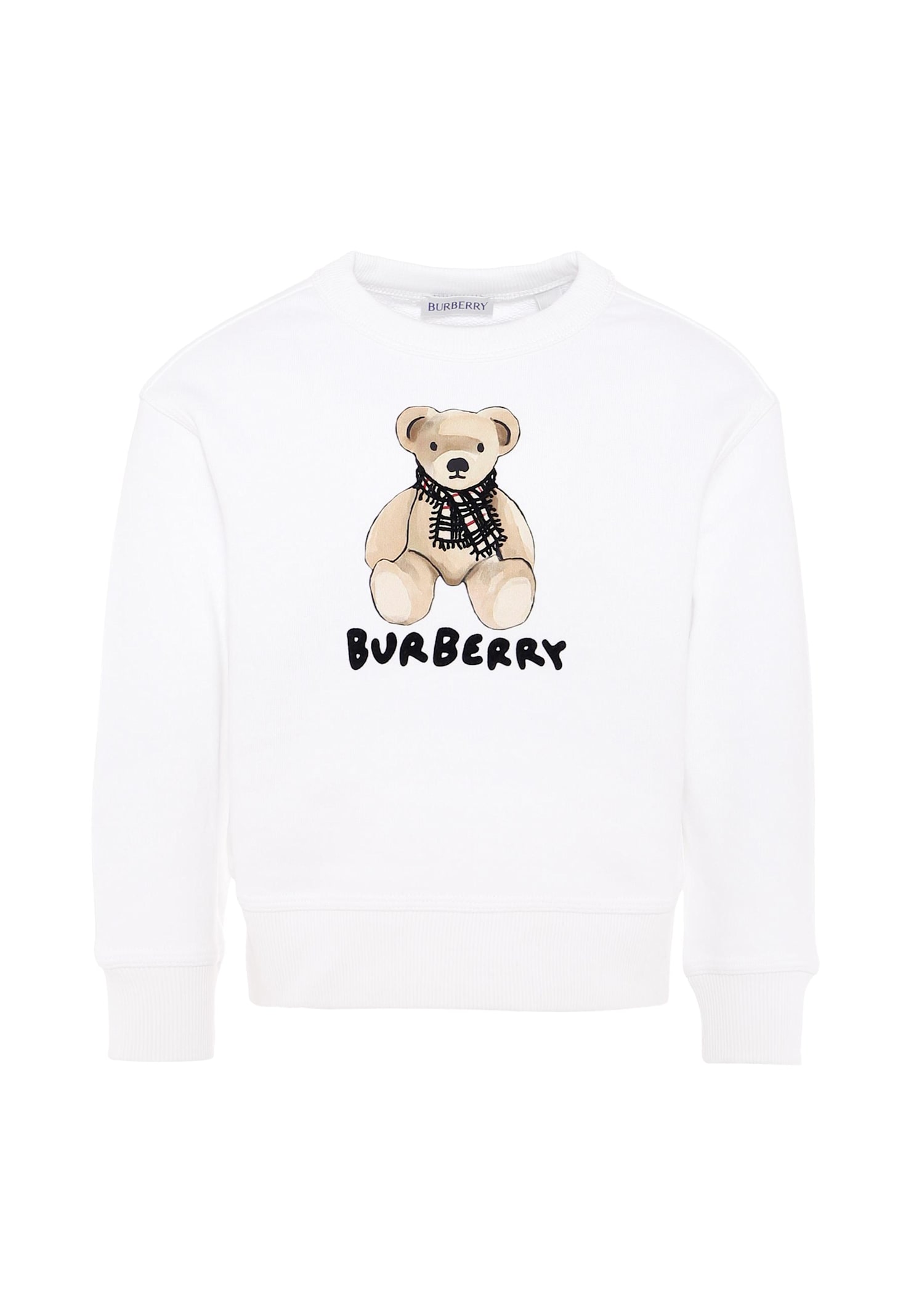 Burberry Thomas Bear Cotton Sweatshirt In White