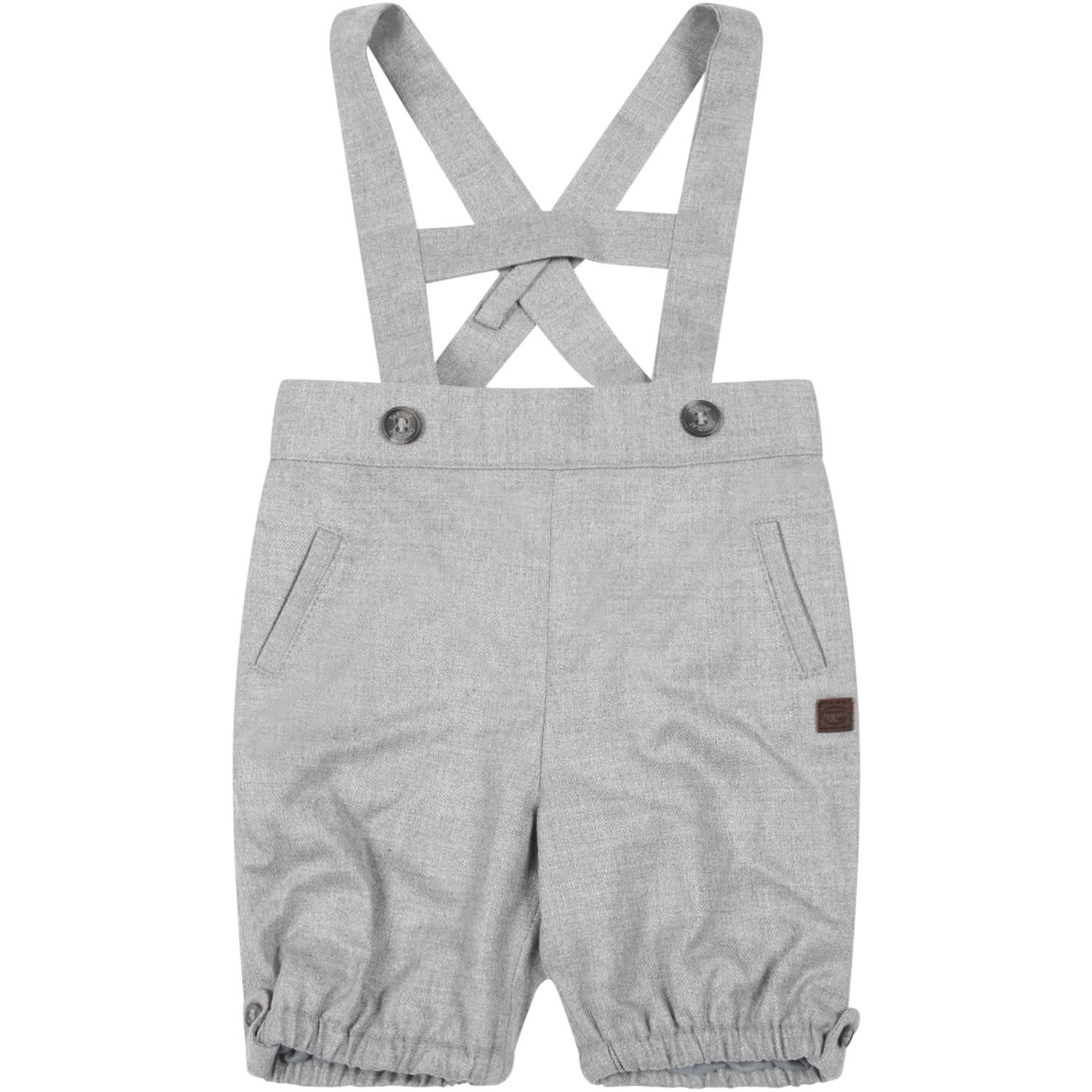 Tartine et Chocolat Gray Shorts For Baby Boy With Logo