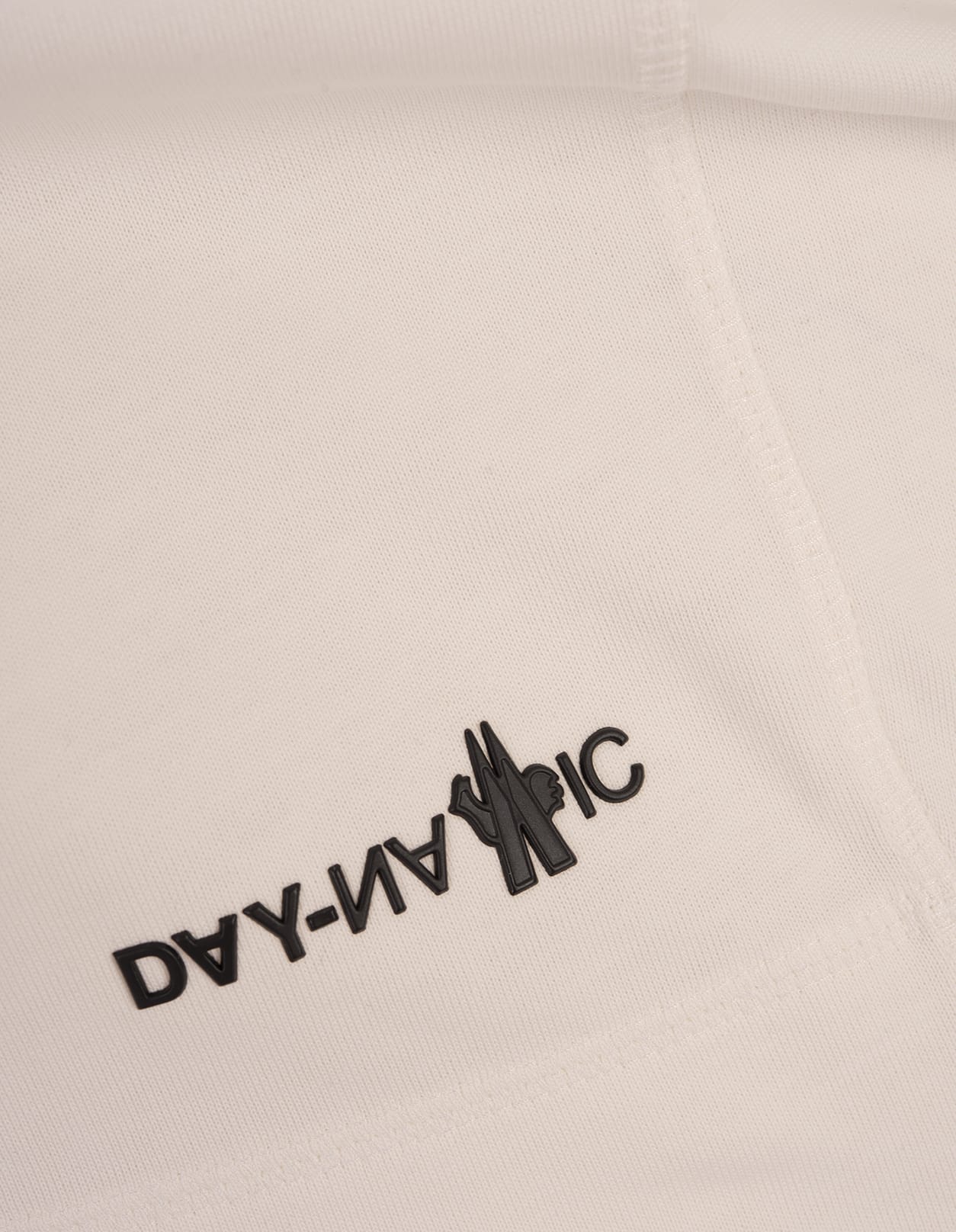 Shop Moncler White T-shirt With Contrasting Logo