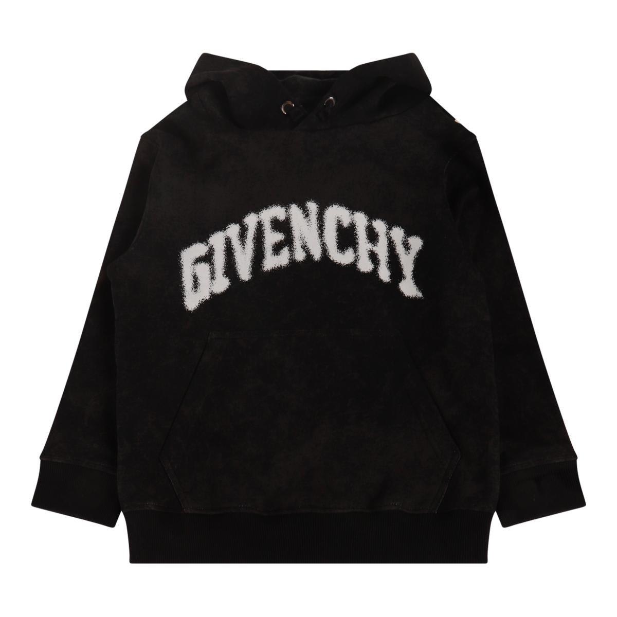 Givenchy Acid Wash-print Hoodie In Black