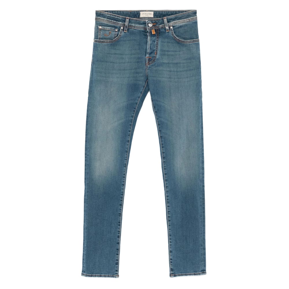 Jacob Cohen Belt Loop Jeans In Blue