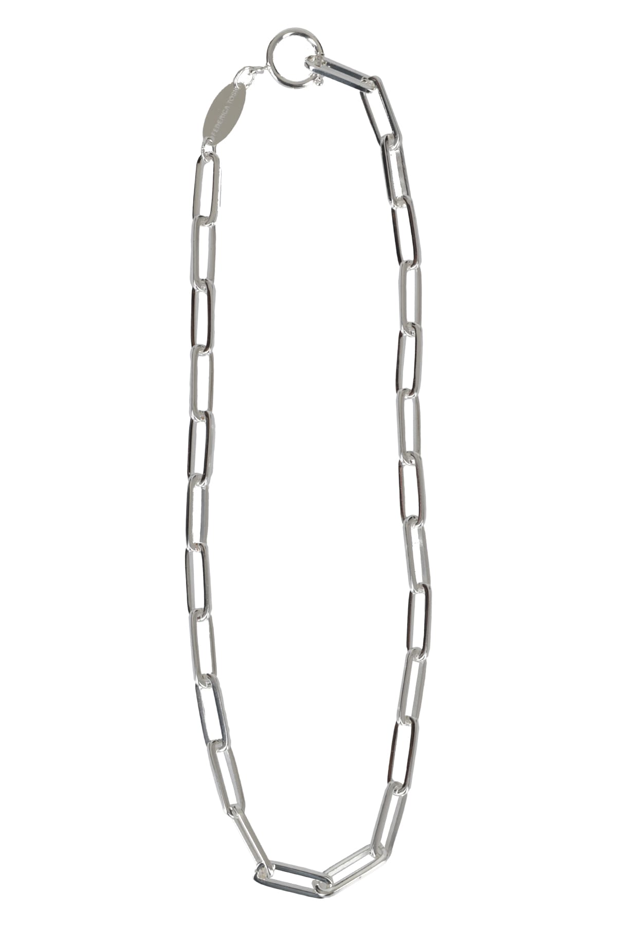 Federica Tosi Lace Square Ruthenium In Silver Plated