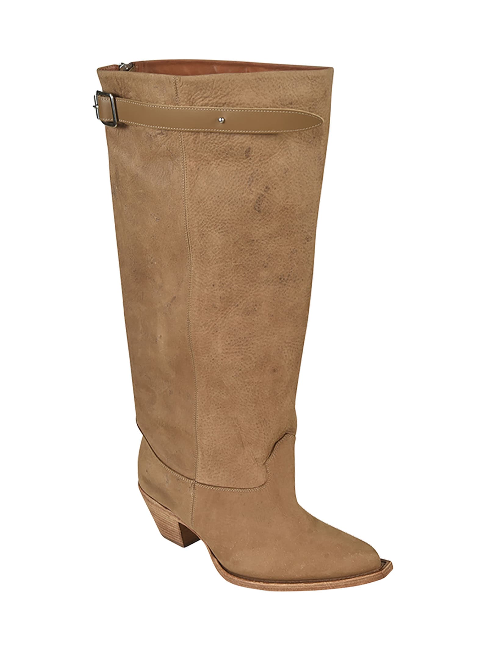 Shop R13 Slouch Cowboy Boots In Brown