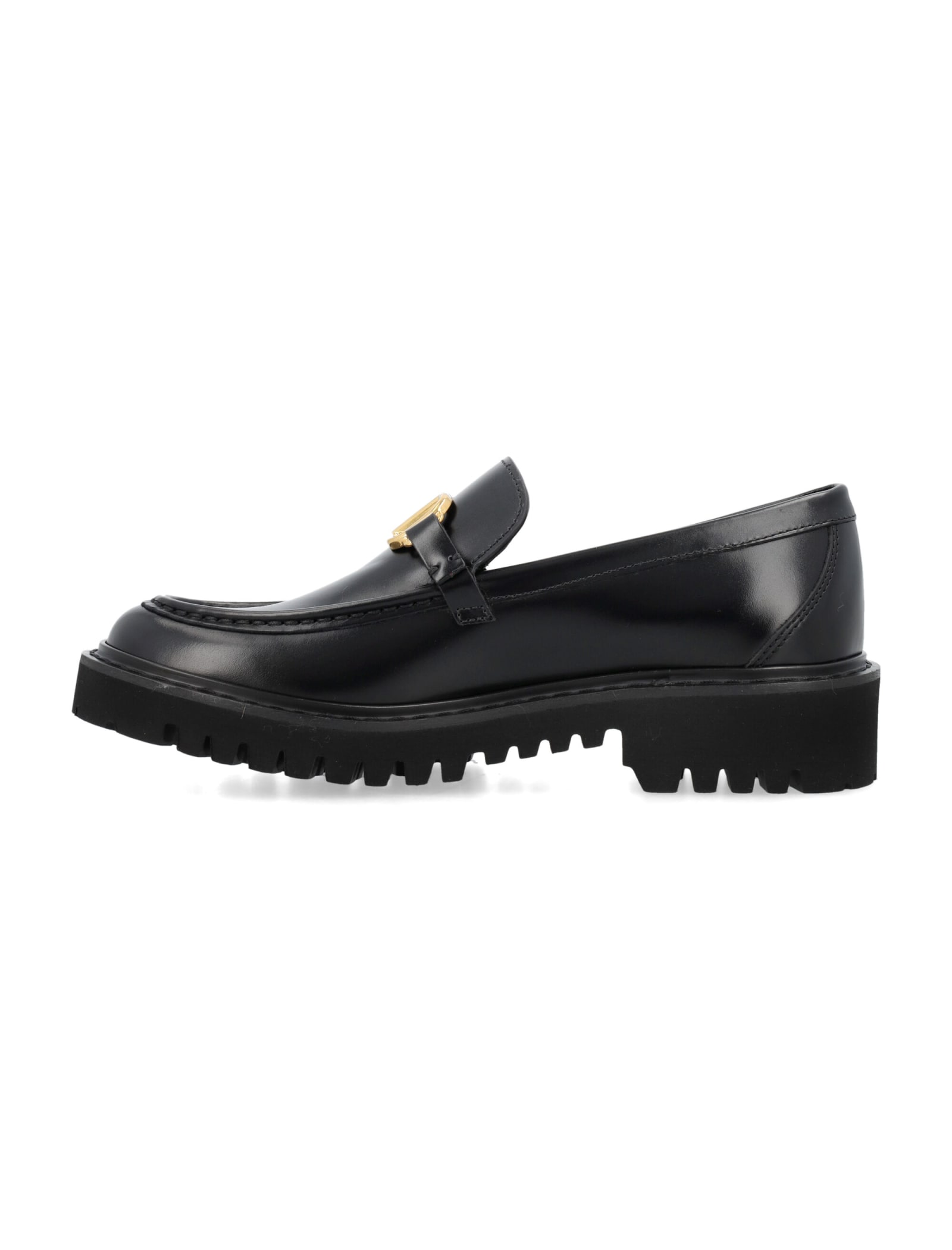 Shop Valentino Vlogo Signature Loafer In Nero