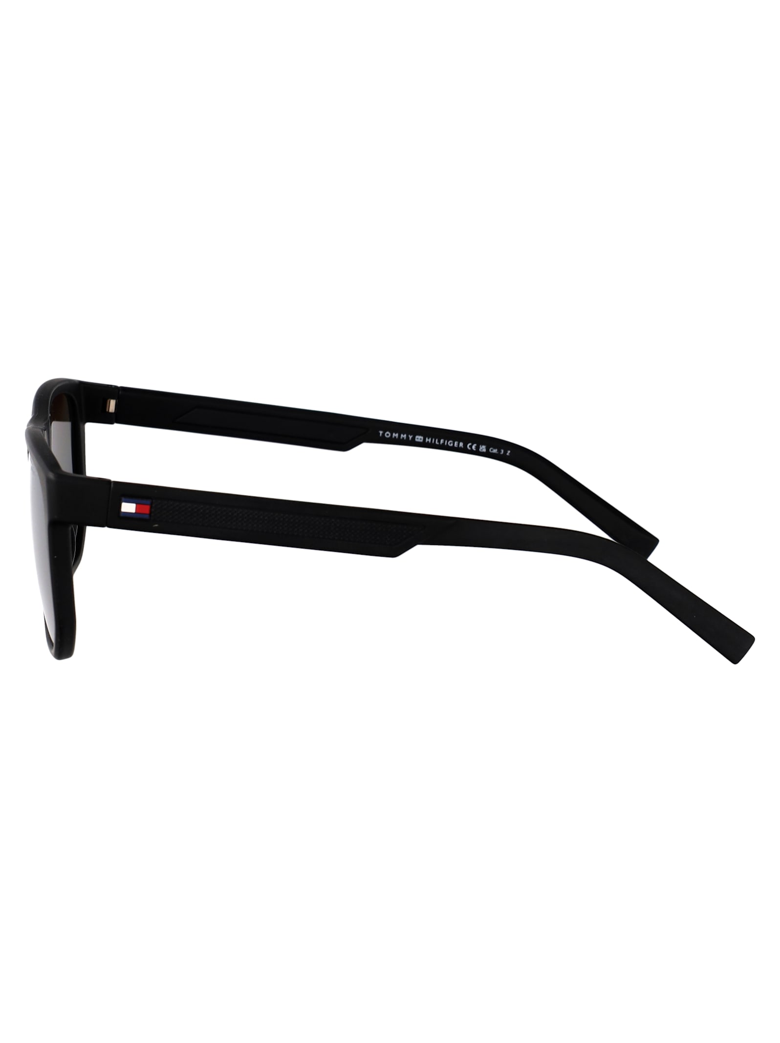 Tommy Hilfiger Black Eco Polyamide Sunglasses In Gray