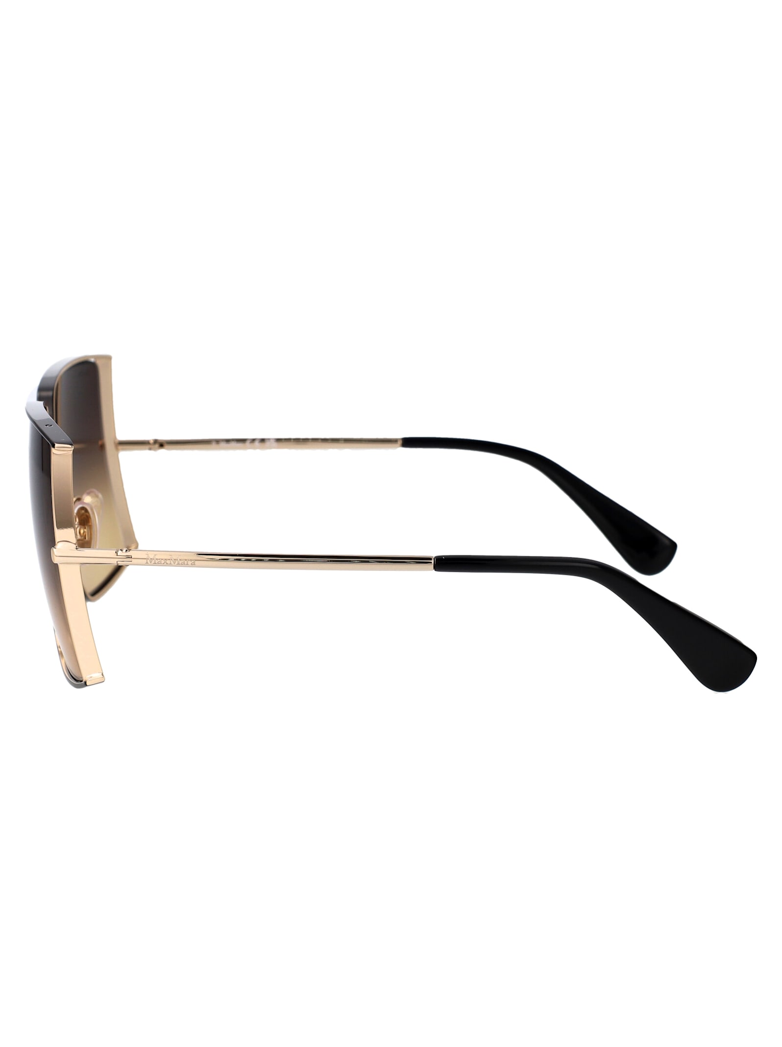 Shop Max Mara Mm0120/s Sunglasses In Gold Black