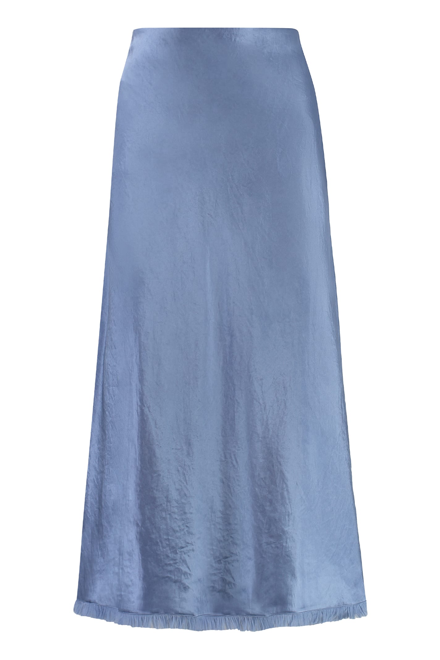 Shop Vince Satin Skirt In Light Blue