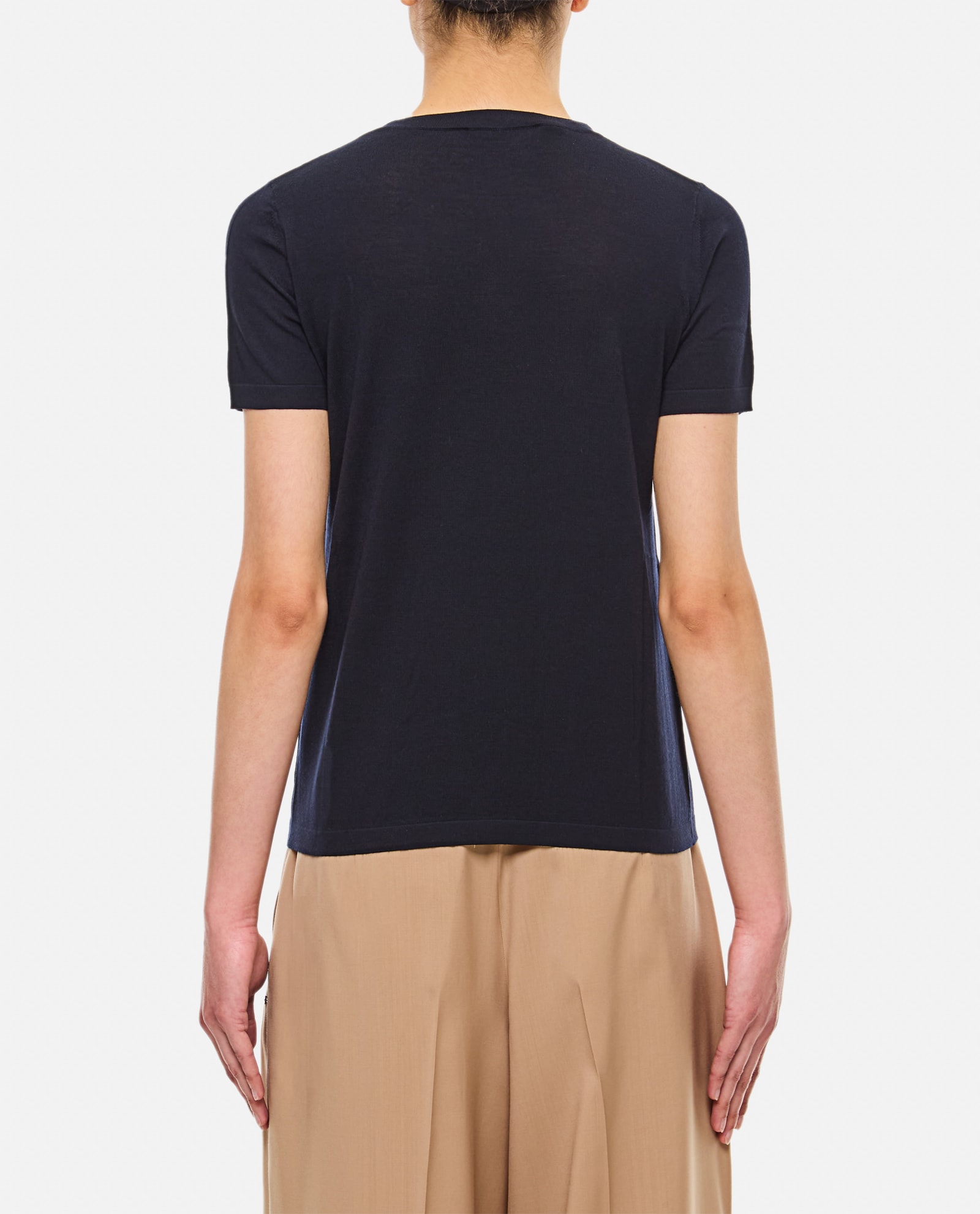 Shop 's Max Mara Egidio Wool T-shirt In Blue