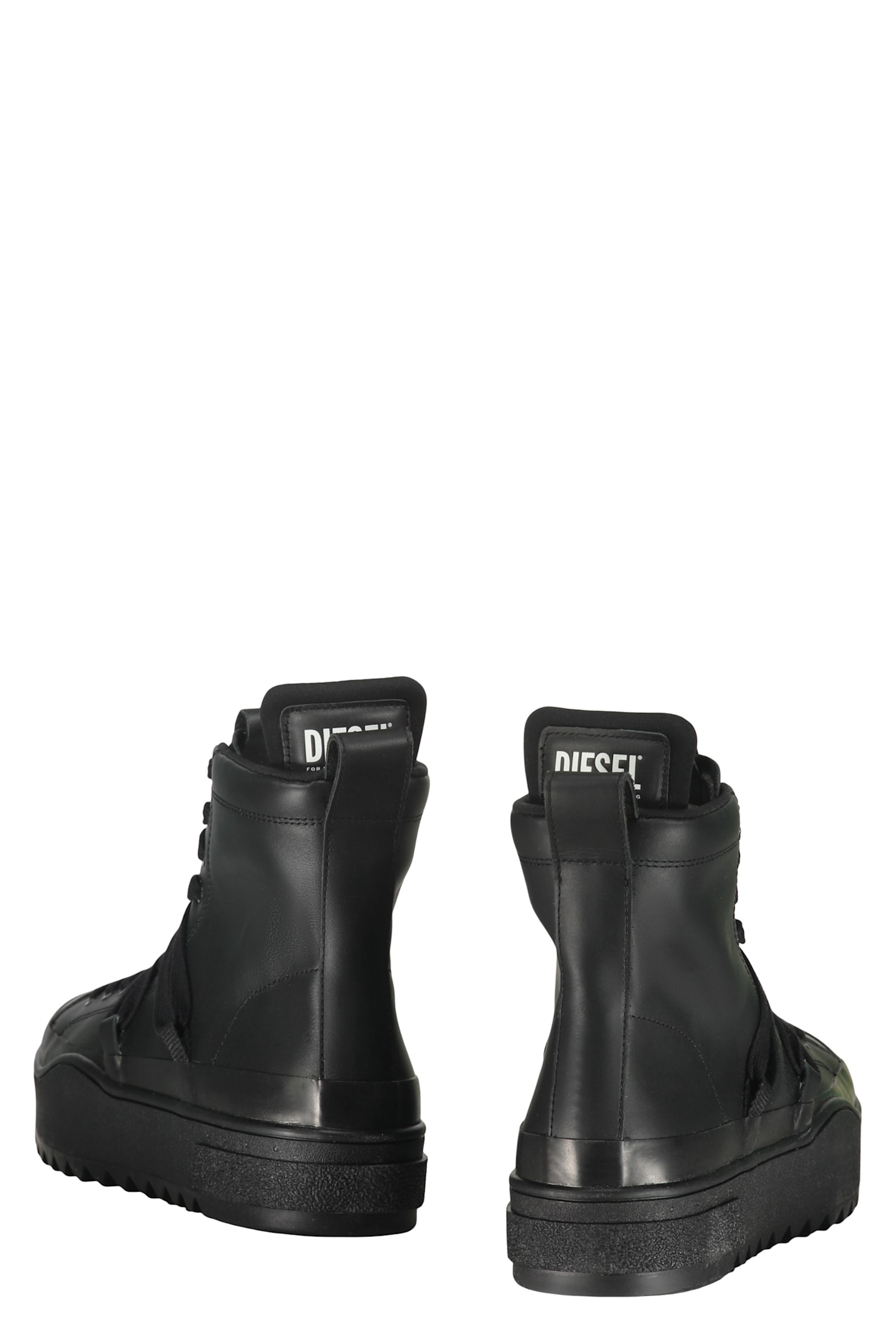 Diesel Ankle High-top Sneakers In Black