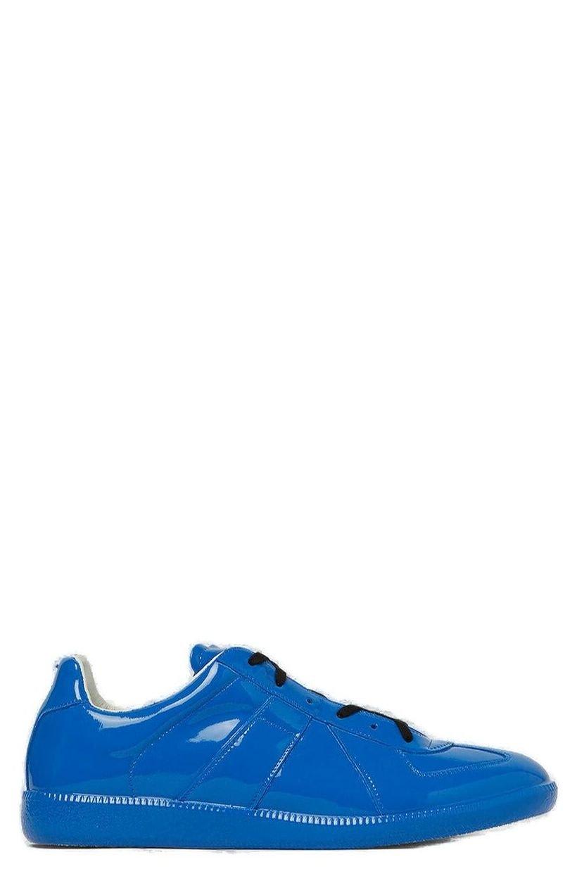 Shop Maison Margiela Replica Lace-up Sneakers In Blue