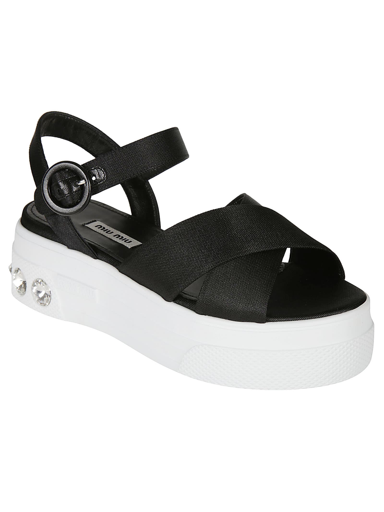 miu miu nylon tech platform sneakers