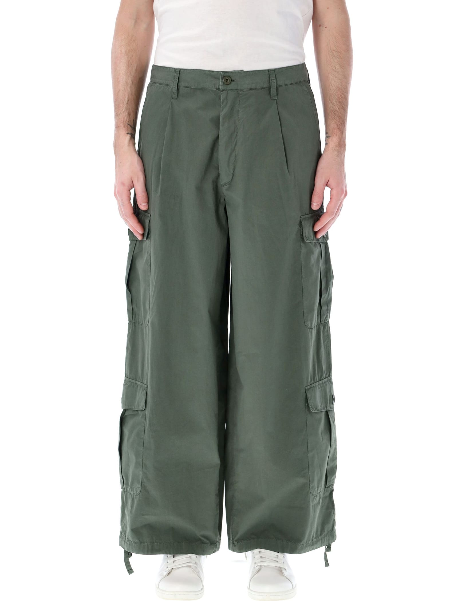 Shop Emporio Armani Cargo Pants In Green