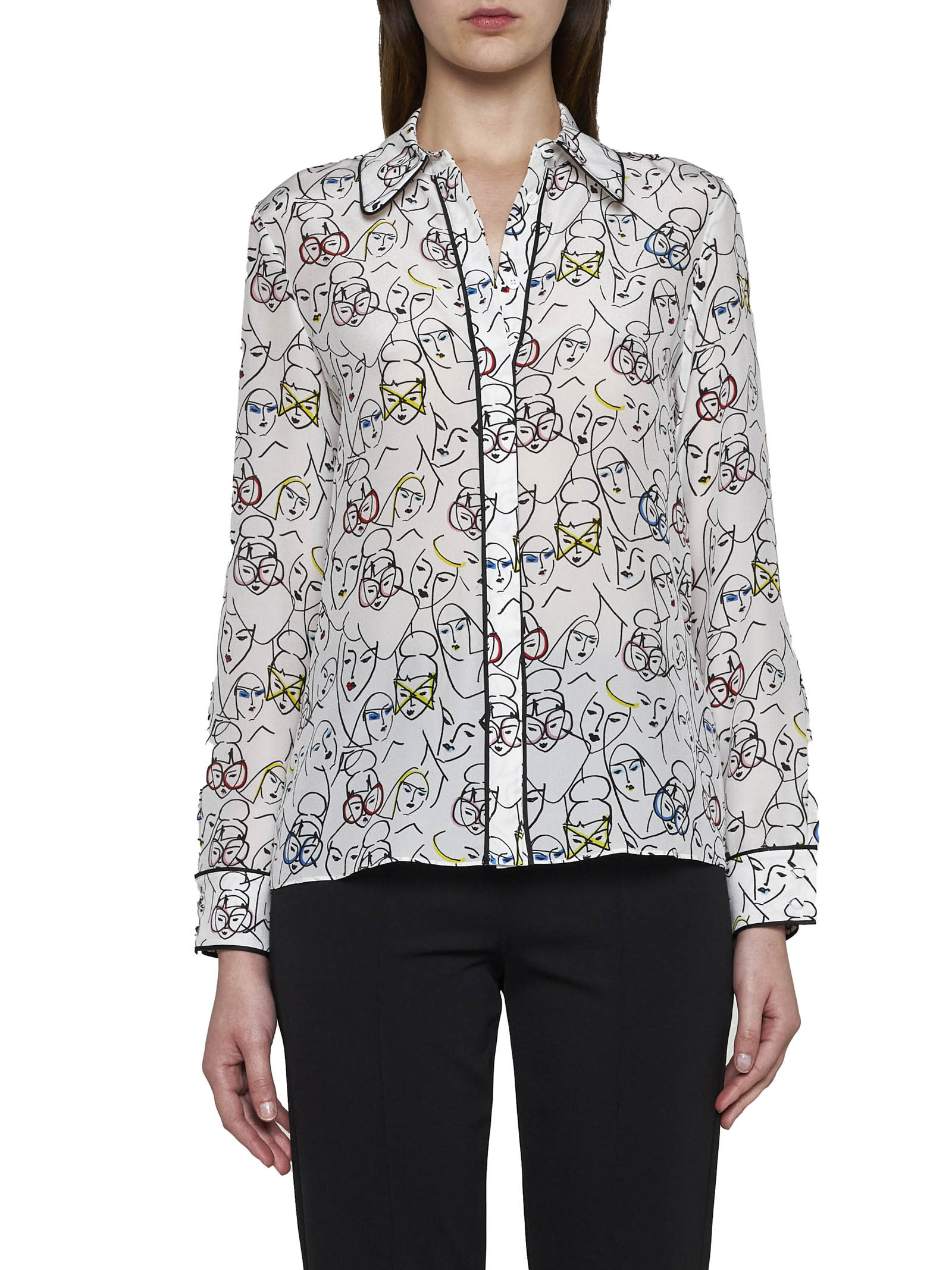 Shop Alice And Olivia Shirt In Bisous Stace