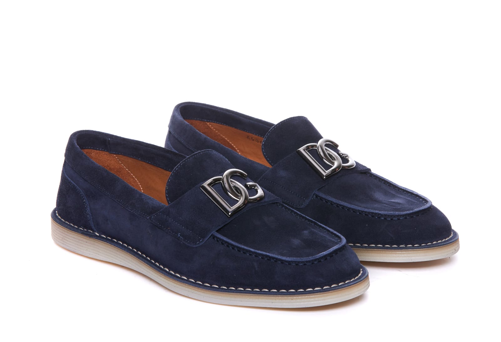 Shop Dolce & Gabbana Loafers In Tono Blu