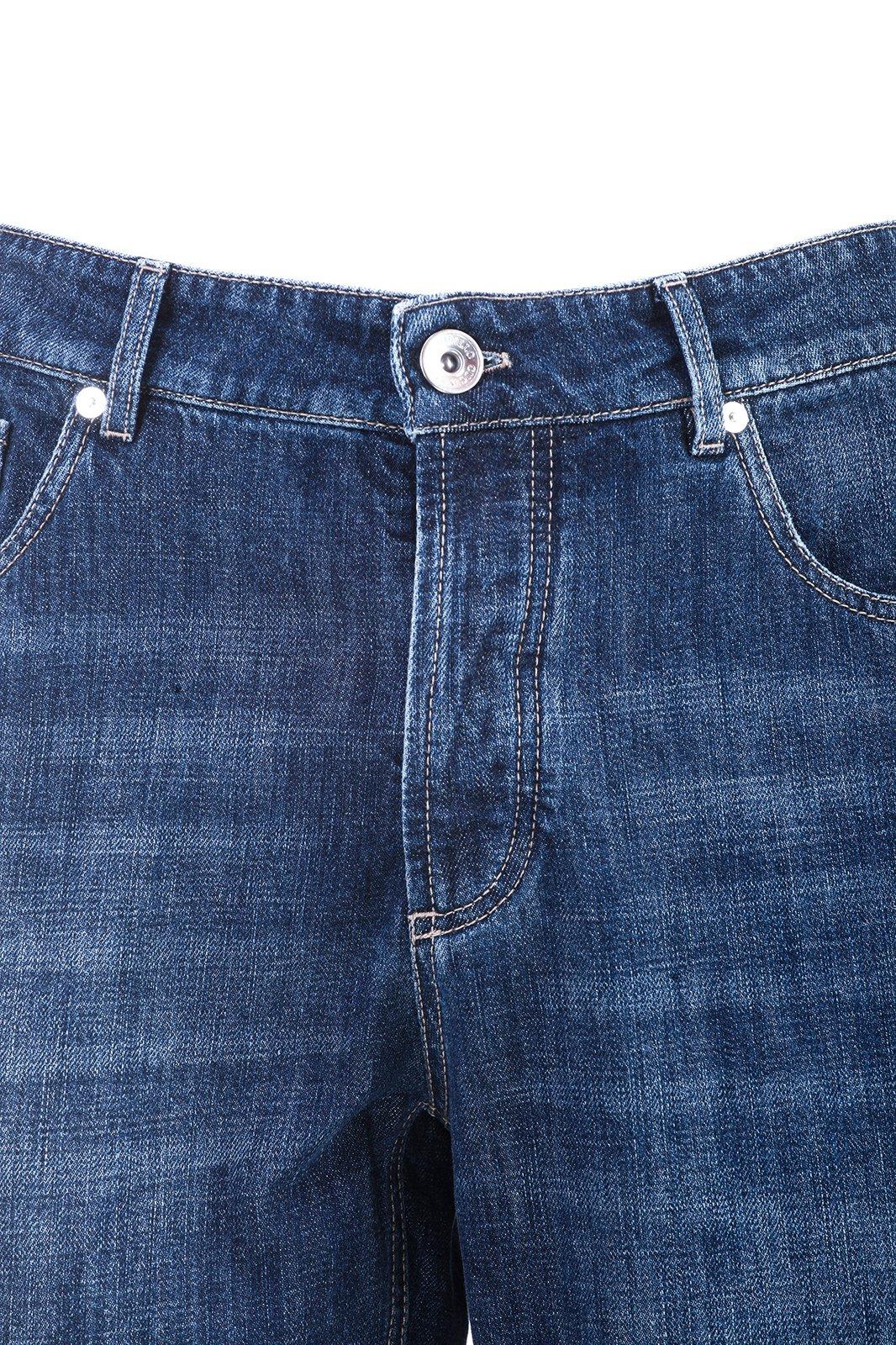 Shop Brunello Cucinelli Straight-leg Slim-cut Jeans In Denim