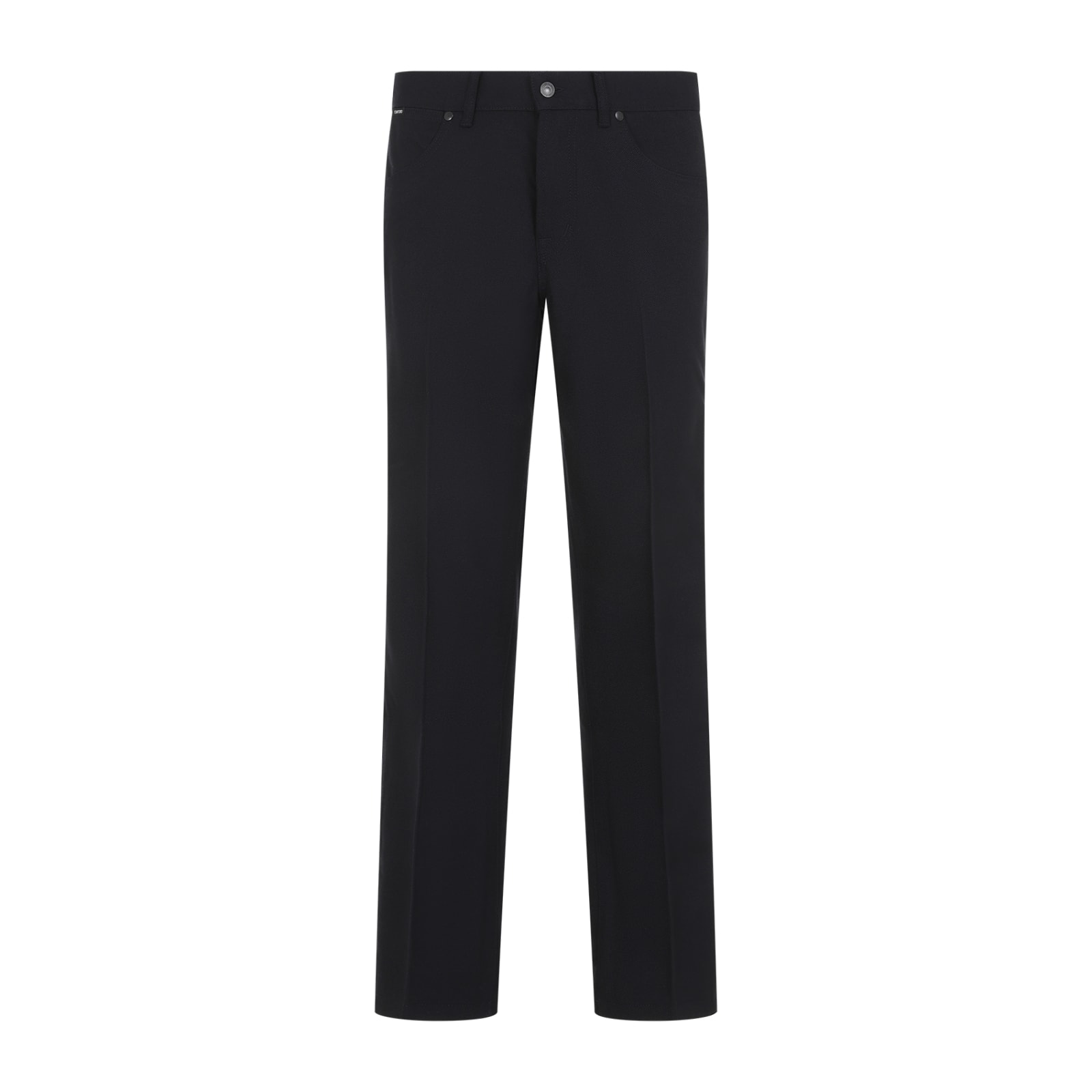 Shop Tom Ford 5 Pockets Pants In Navy