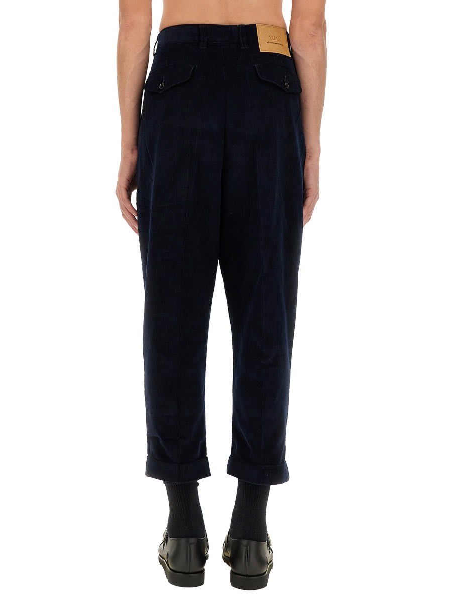 Shop Ami Alexandre Mattiussi Paris Carrot Cropped Pants In Blue