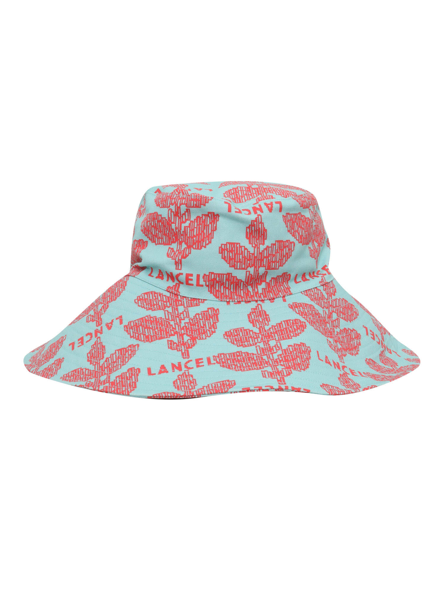 Shop Lancel Hat With Prints In Light Blue