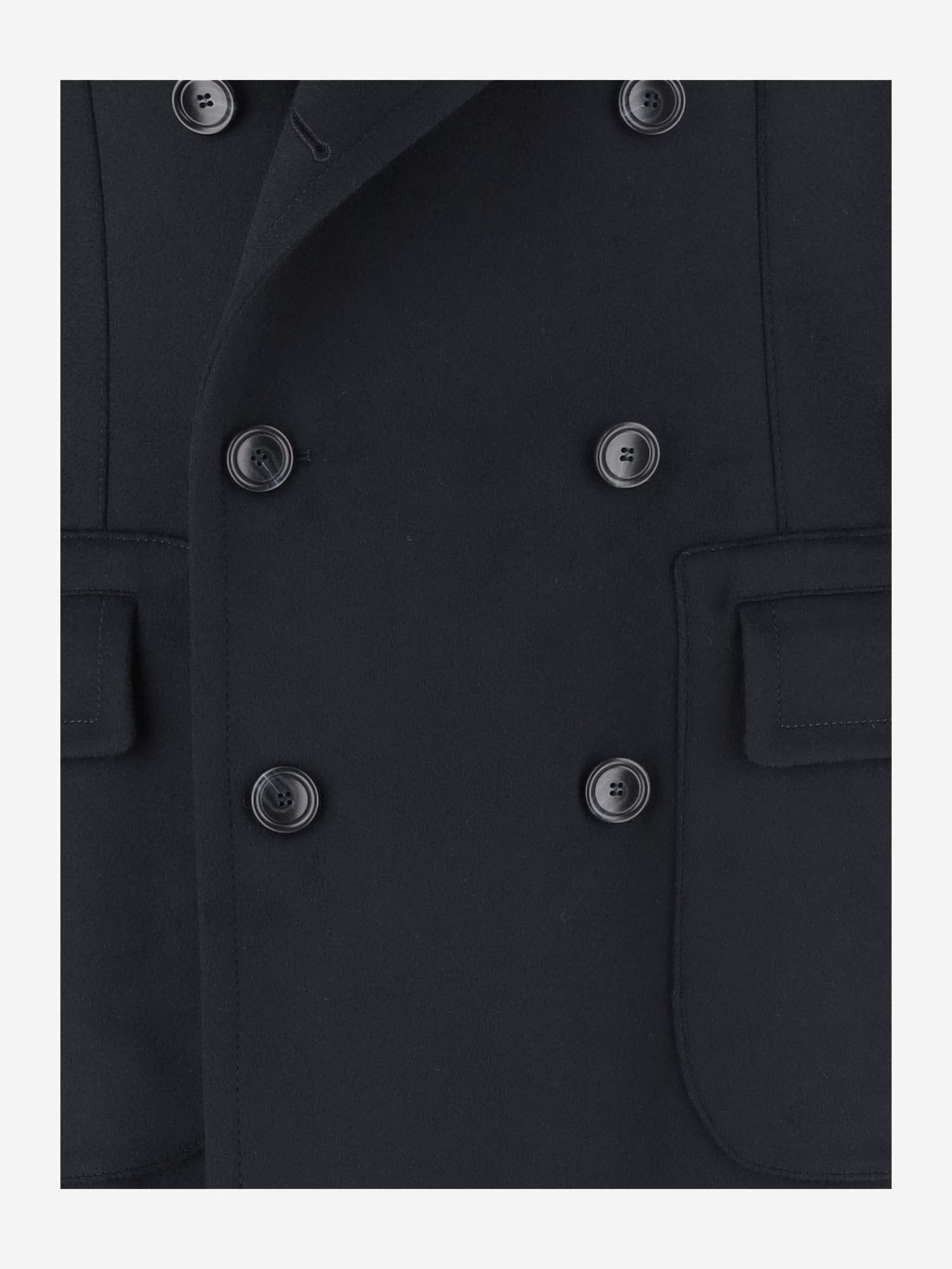 Shop Tagliatore Double-breasted Wool Coat In Black