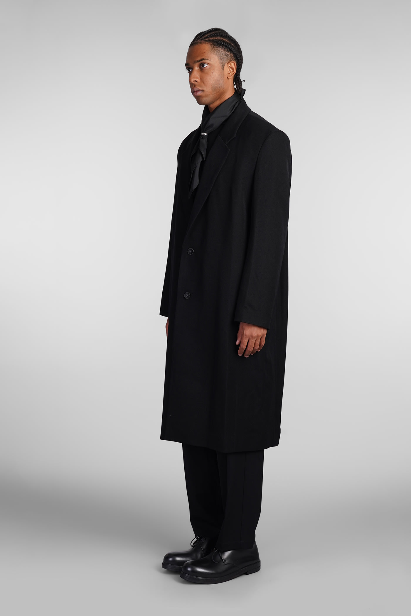 Shop Attachment Coat In Black Wool