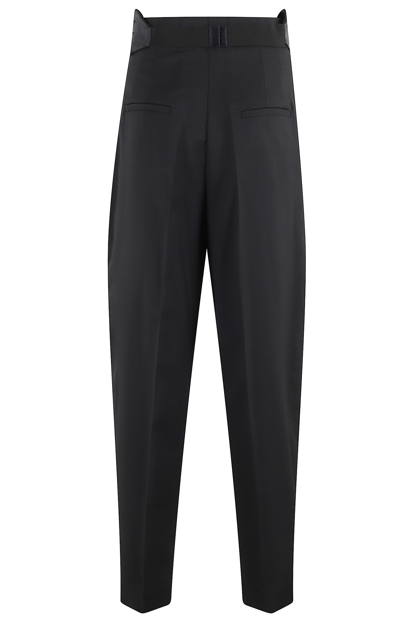 Erika Cavallini Pleated Balloon Pants With Satin Waistband In Black