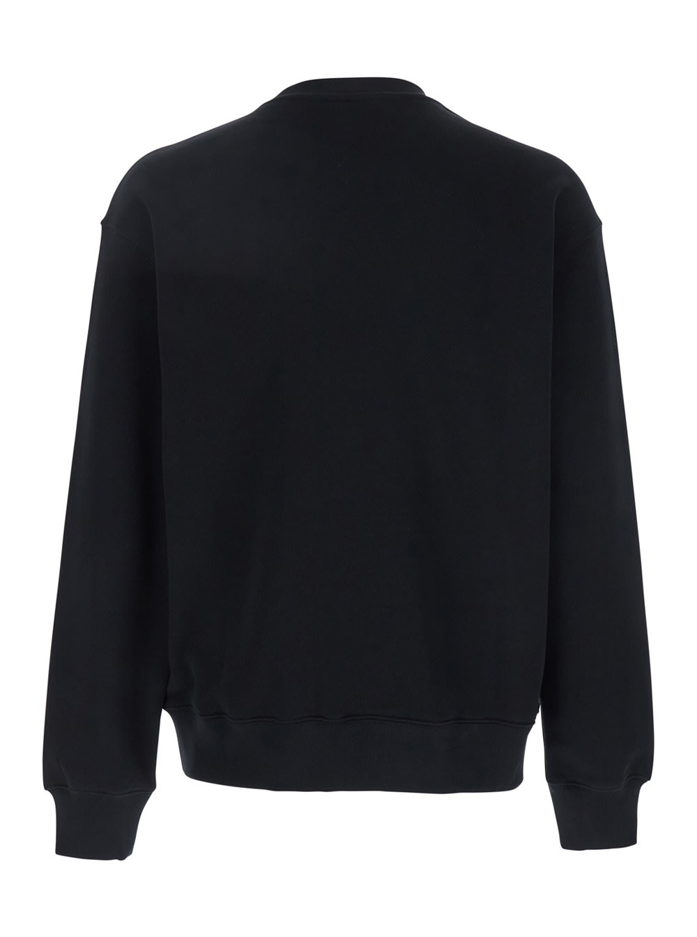 MAISON KITSUNÉ BLACK HOODIE WITH SPEEDY FOX LOGO PATCH ON THE FRONT IN COTTON MAN