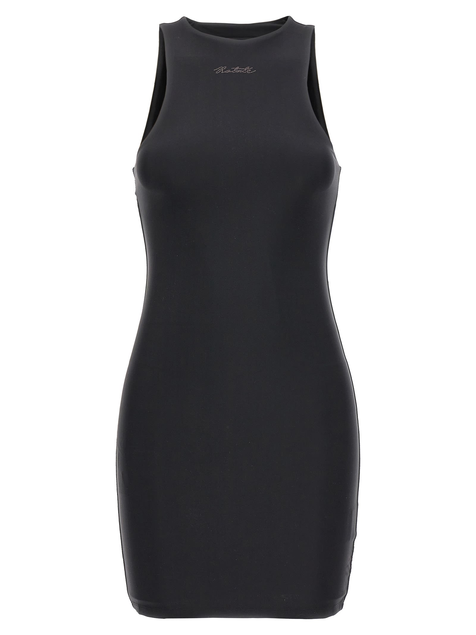 Shop Rotate Birger Christensen Logo Mini Dress In Black