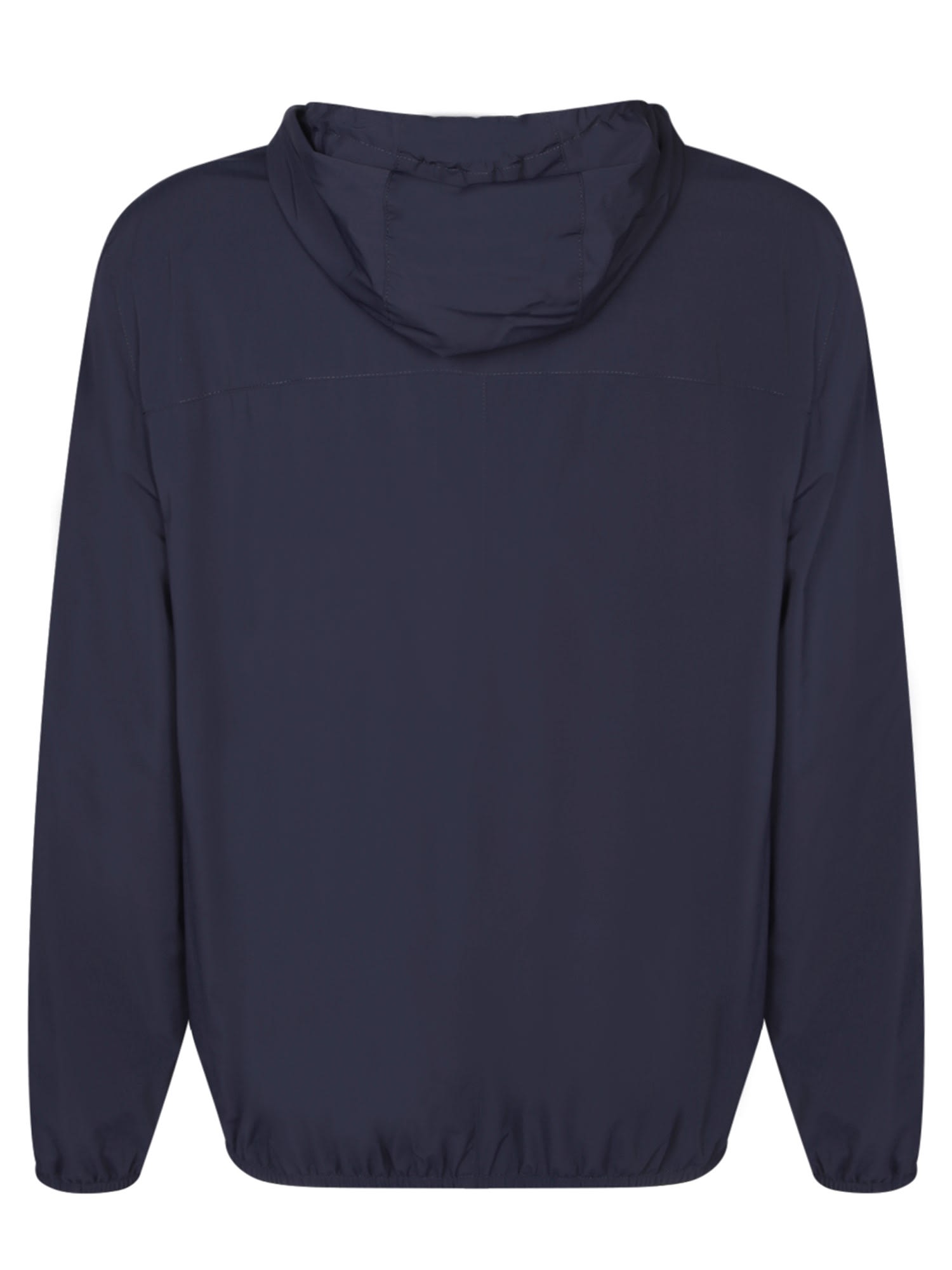 Shop Brunello Cucinelli Windbreaker Logo Beige Jacket In Blue