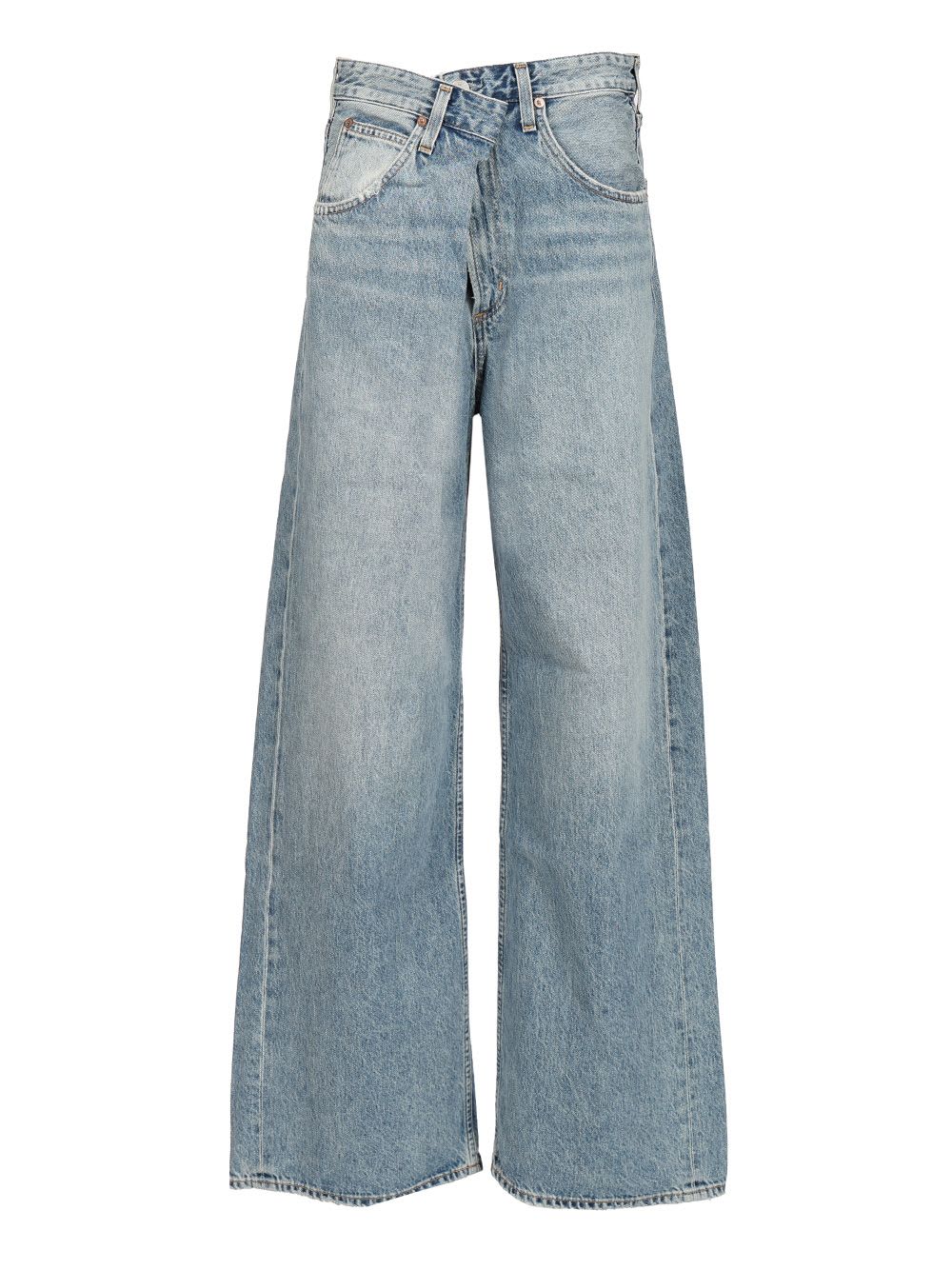 Agolde Wide-leg Jeans With Belt Loops And Five-pocket Style