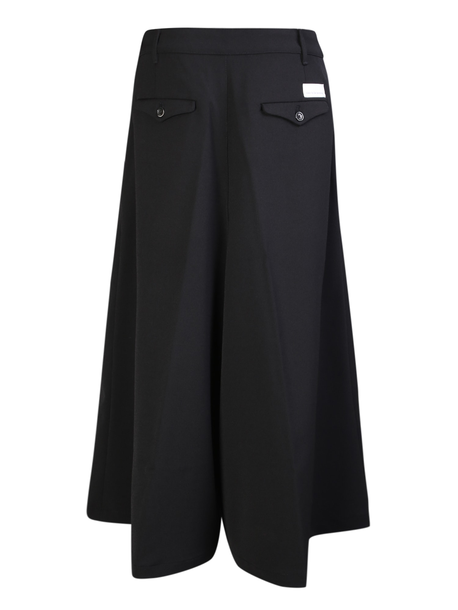 Shop Nine In The Morning Black Cady Culotte Trousers