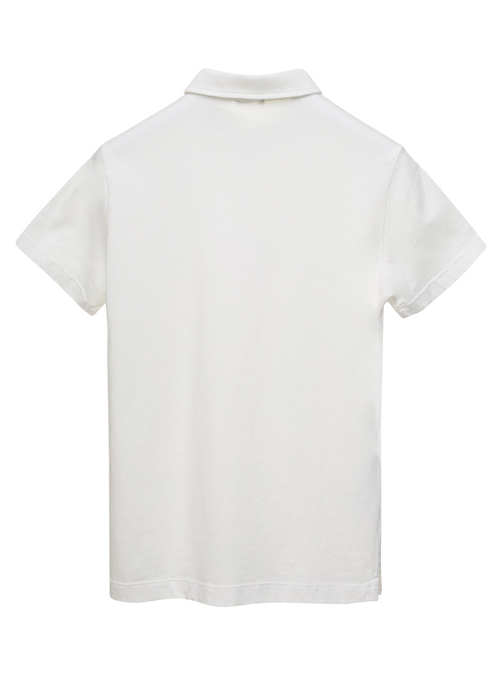 Il Gufo White Polo With Classic Collar In Cotton Baby In White