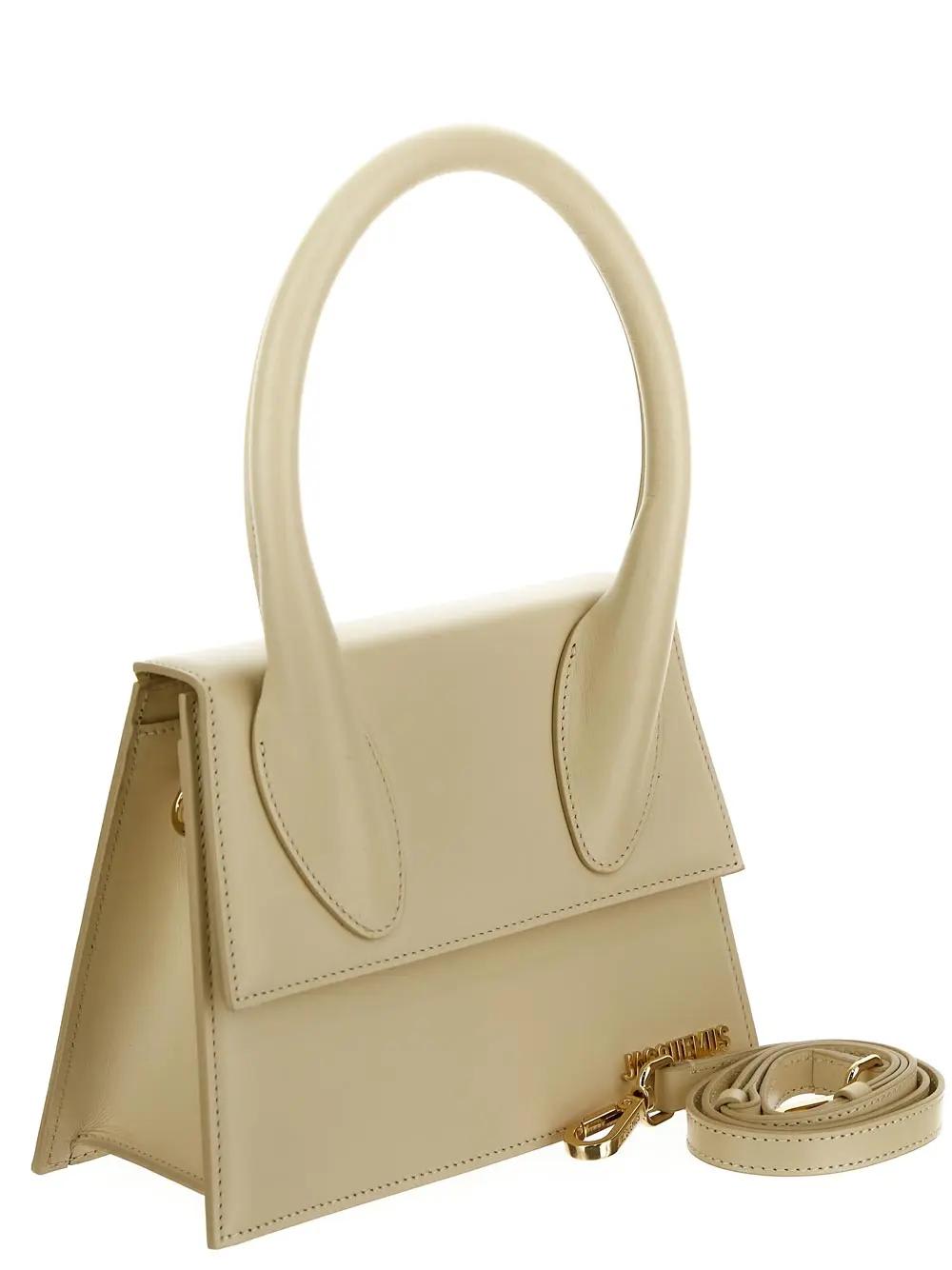 Shop Jacquemus Le Grand Chiquito Handbag In Ivory