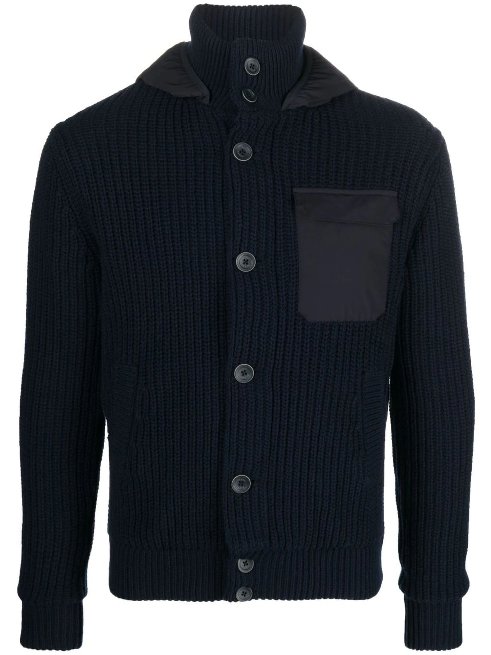 Herno Navy Blue Wool Jacket
