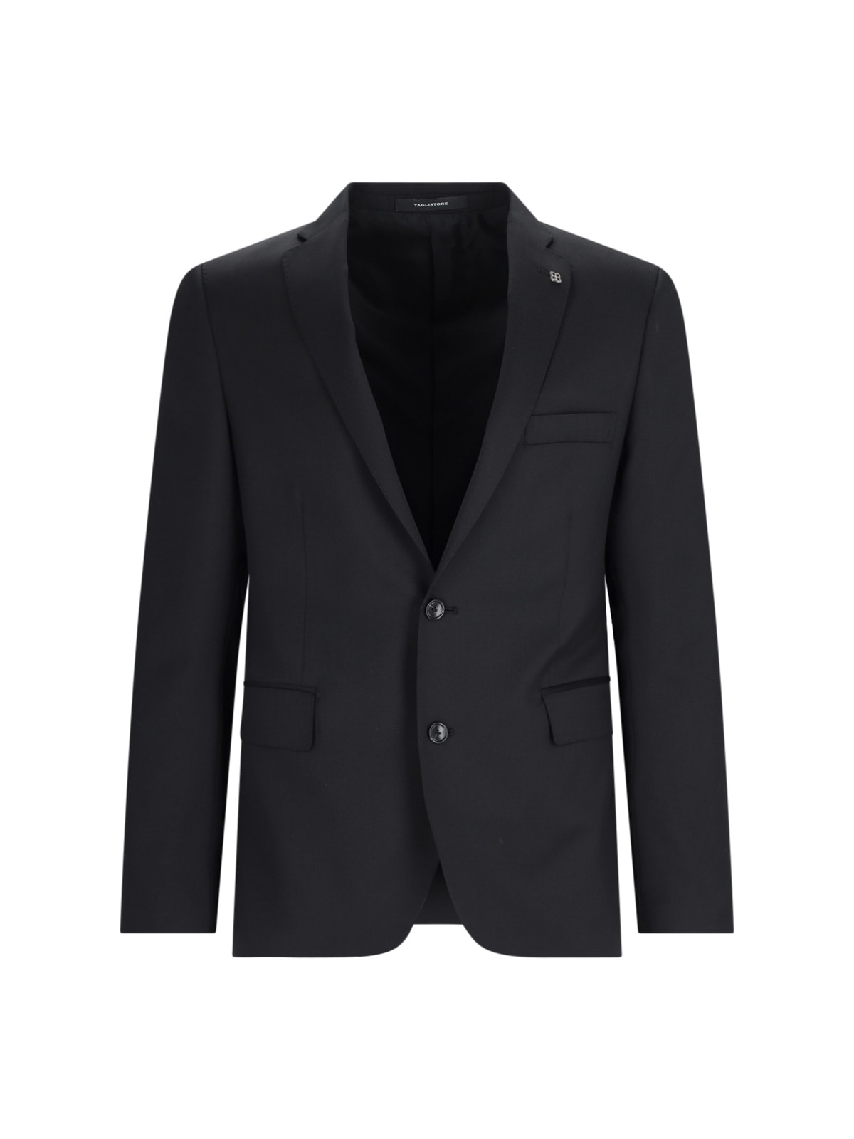 Shop Tagliatore Single-breasted Suit In Black