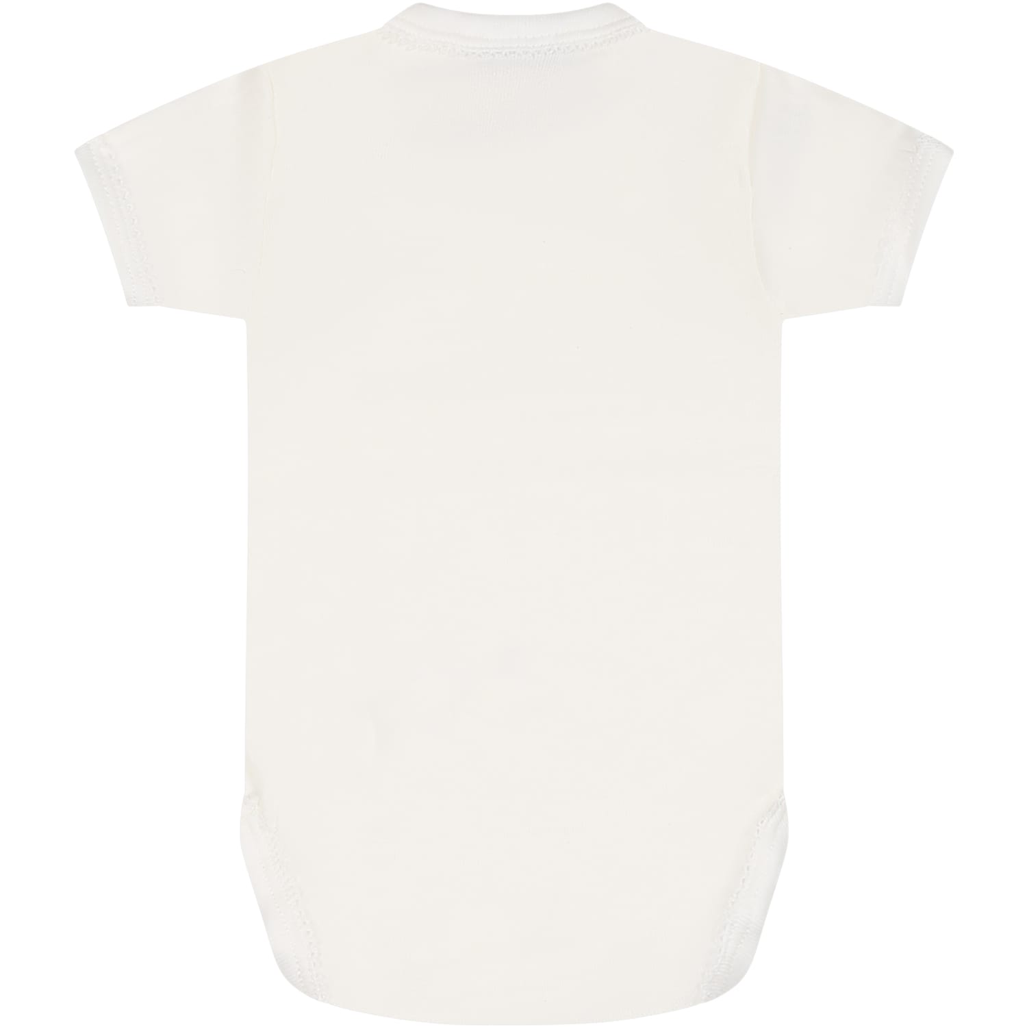 Petit Bateau White Set For Baby Girl In White