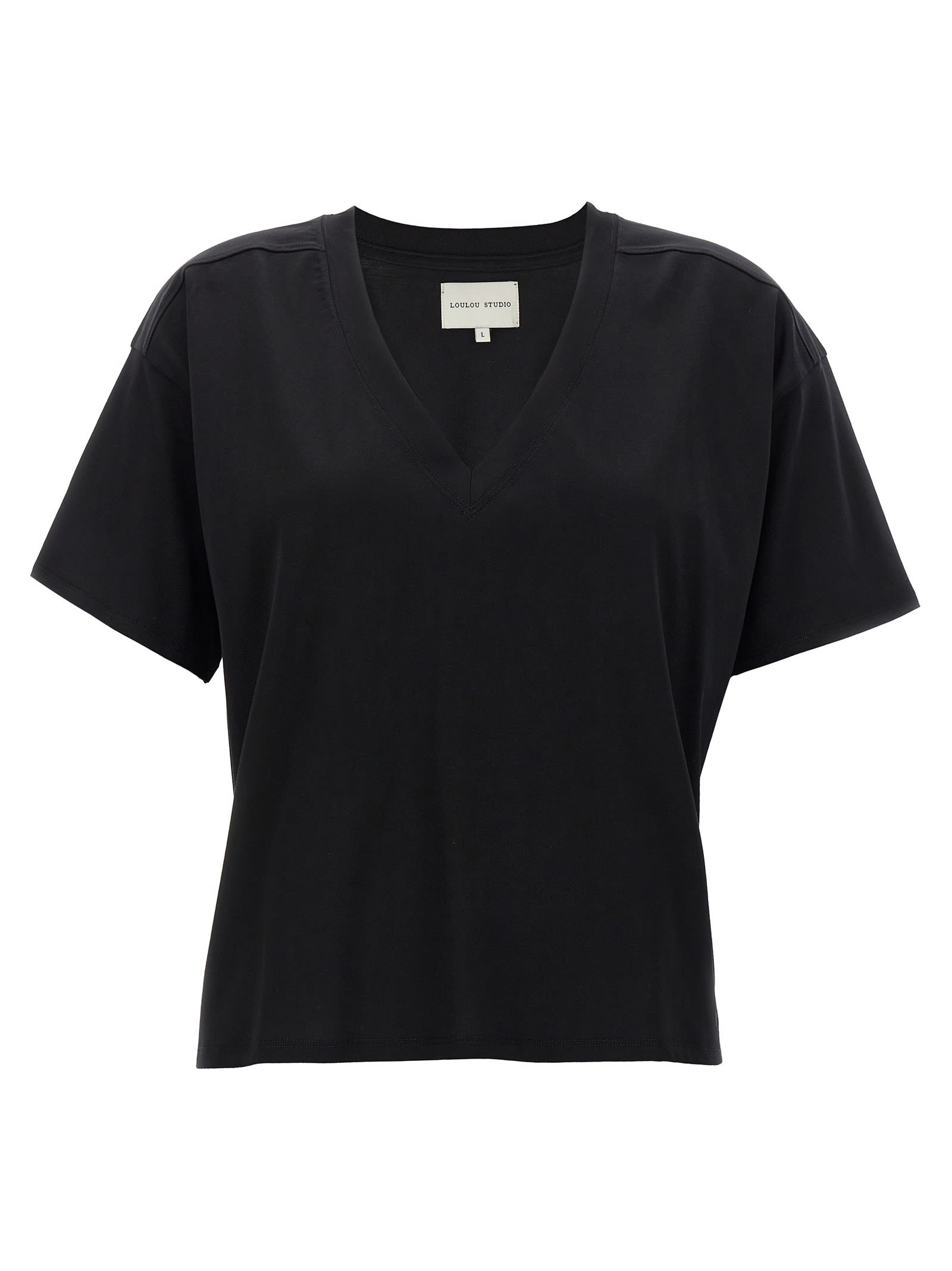 LOULOU STUDIO V-NECK T-SHIRT