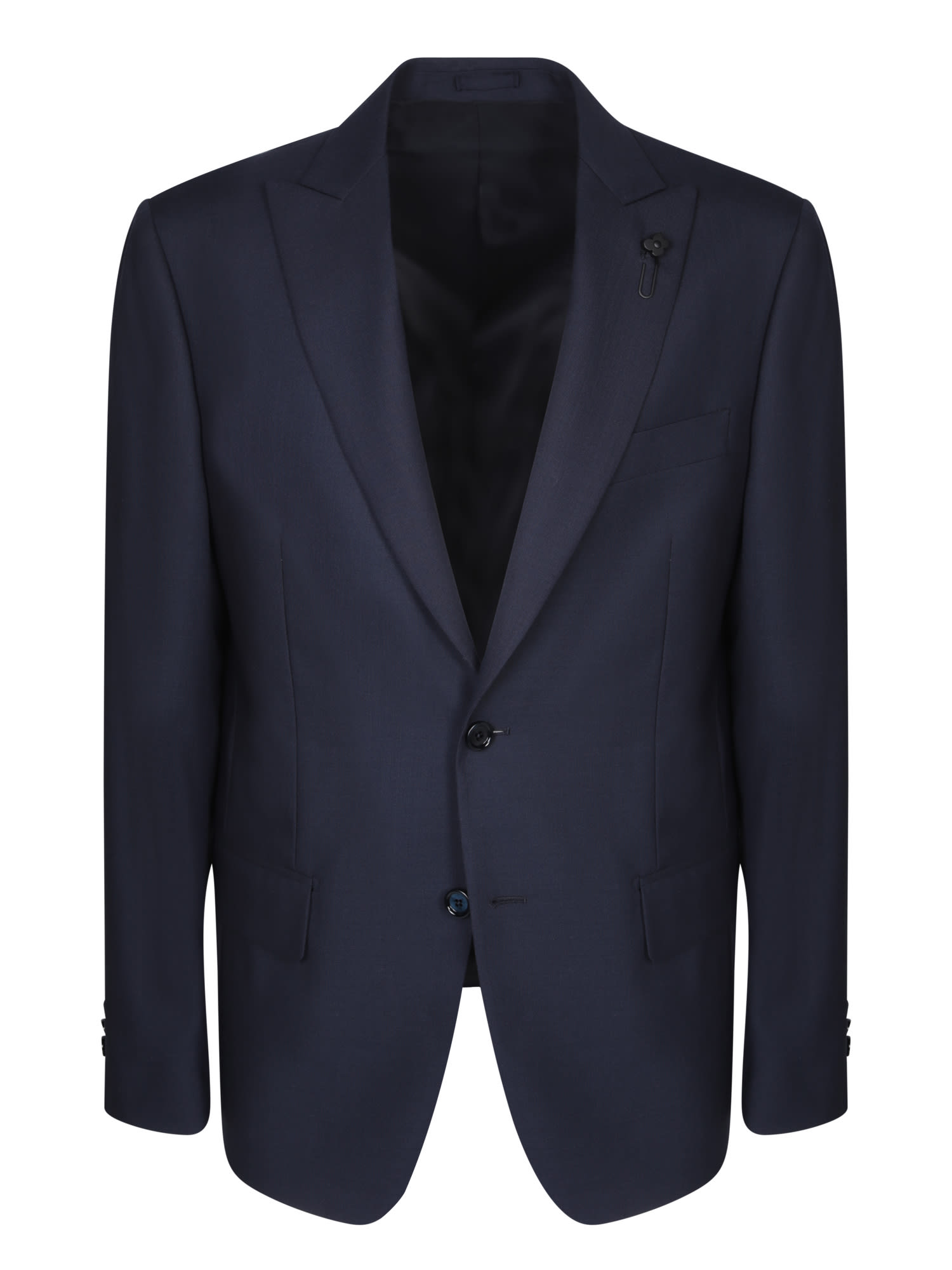 Shop Lardini Single-breasted Blue Suit