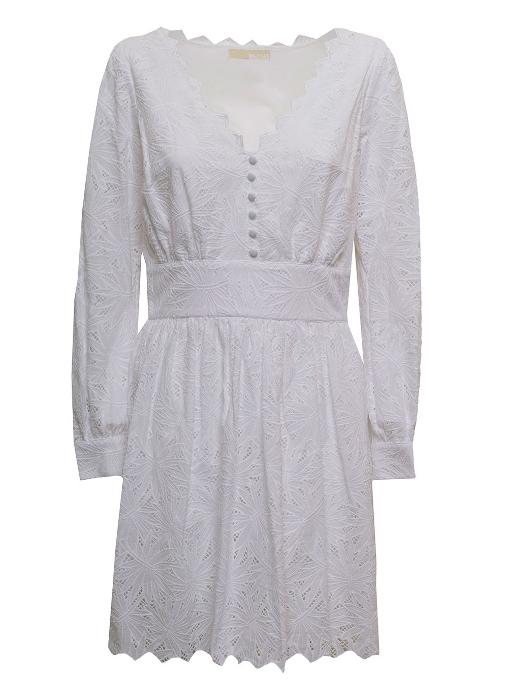 MICHAEL Michael Kors M Michael Kors Womans White Poplin Dress