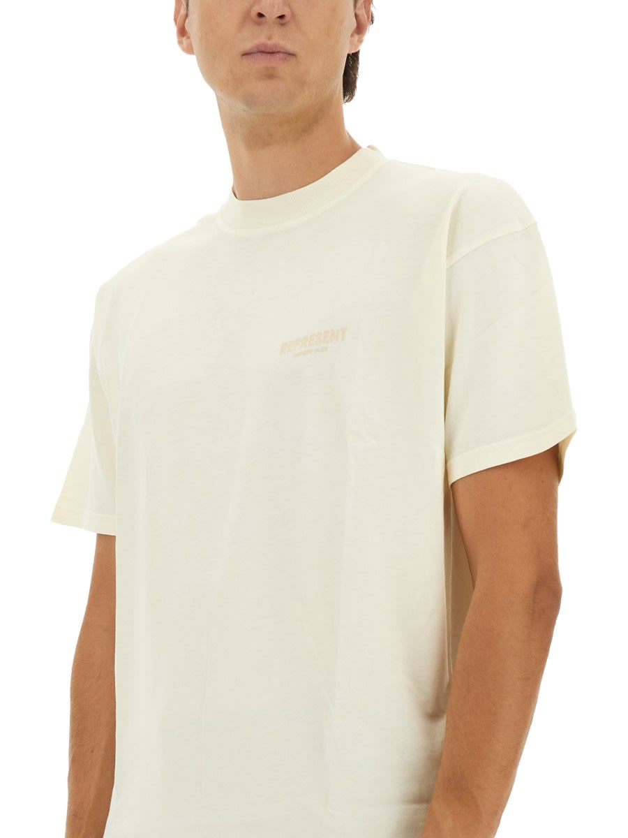 Represent T-shirt With Logo In White