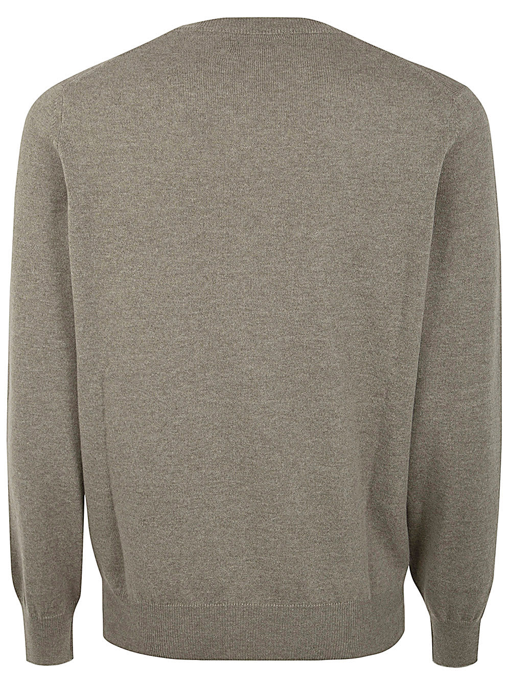 Shop Brunello Cucinelli Long Sleeves Crew Neck Sweater In Olive Tree