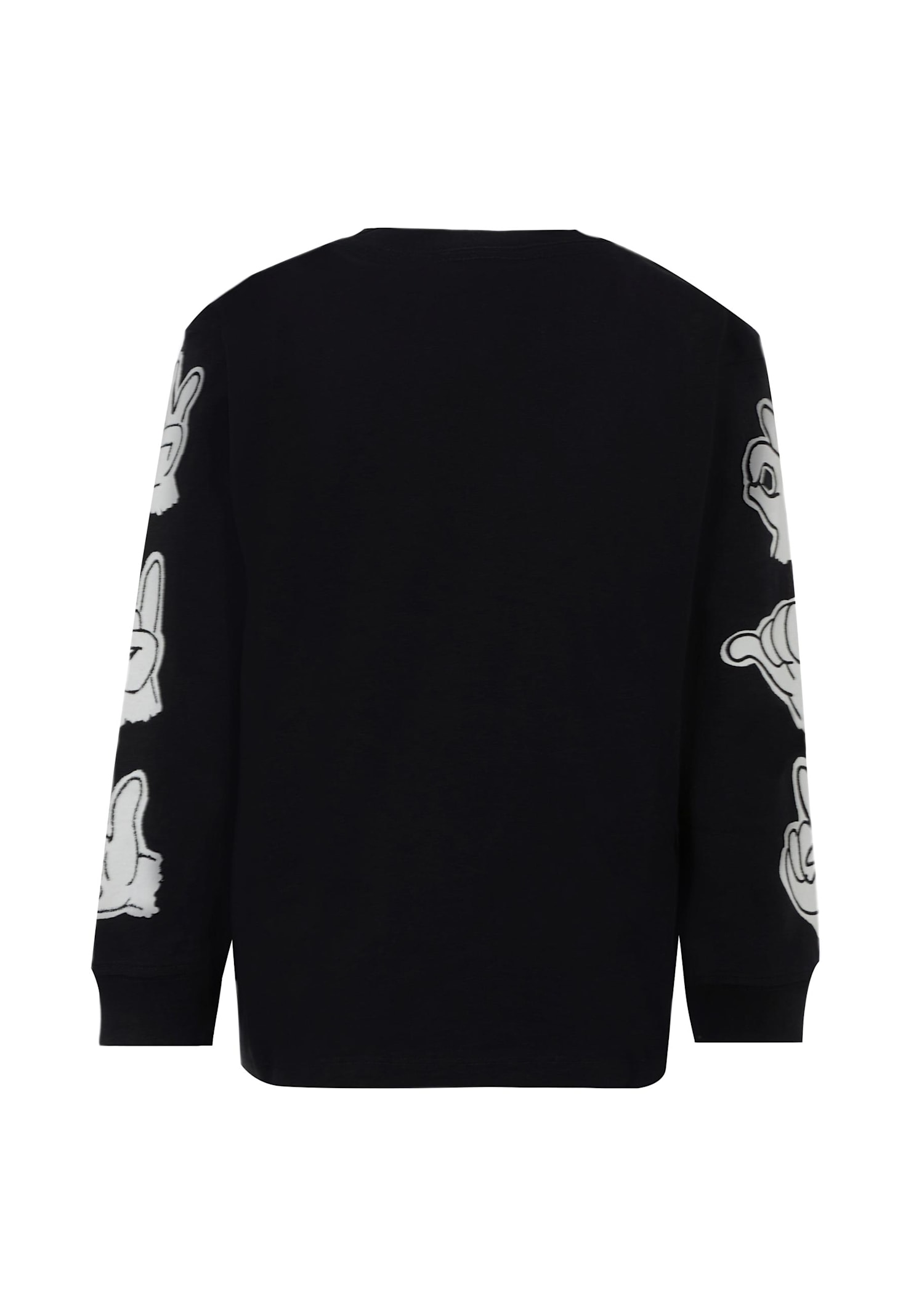 Molo Black T-shirt For Boy With Hand In Black