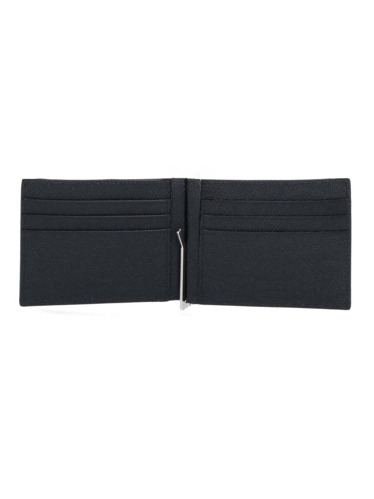 Shop Saint Laurent Money Holder Wallets In Nero