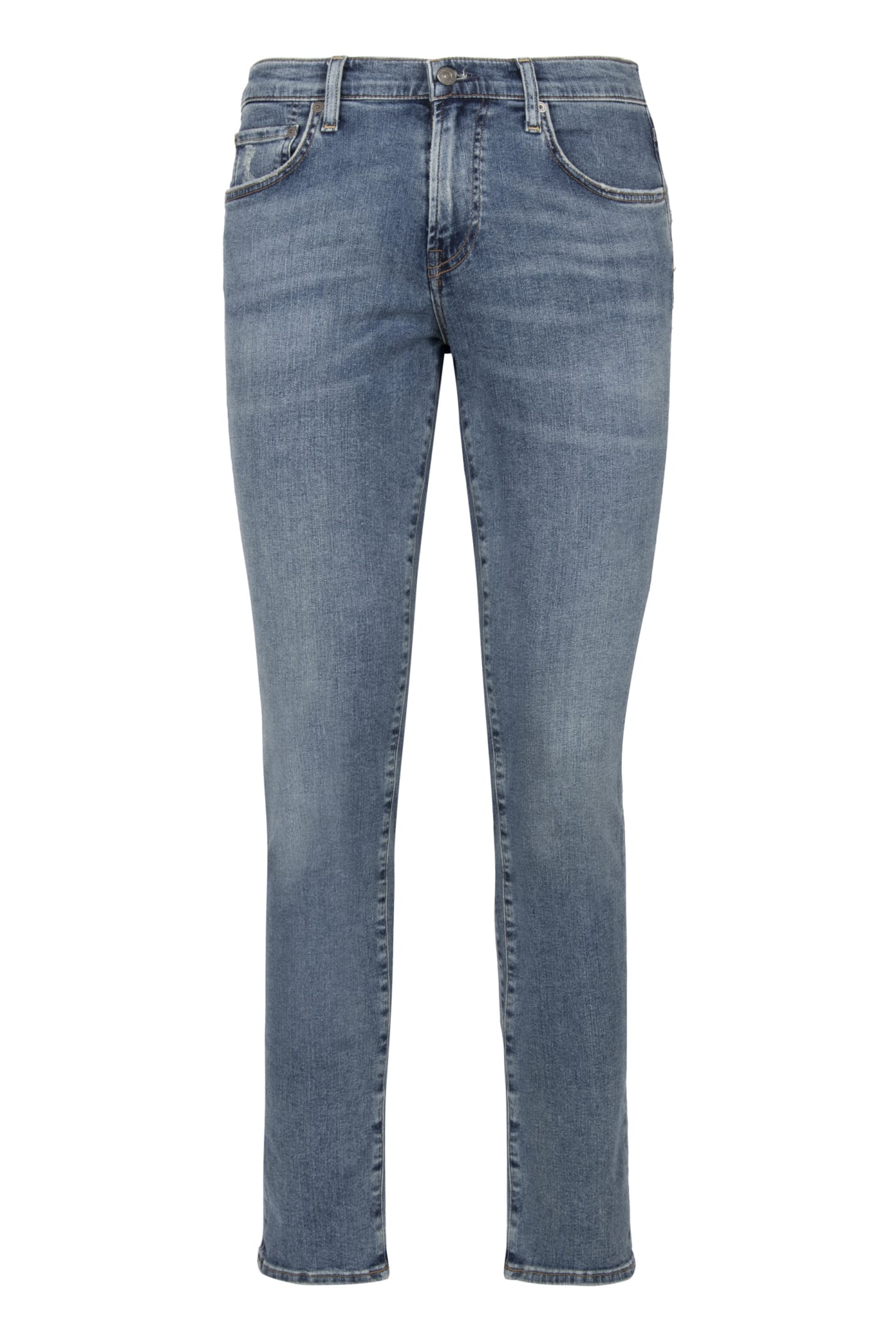 Shop Citizens Of Humanity Stretch Cotton Jeans In Denim