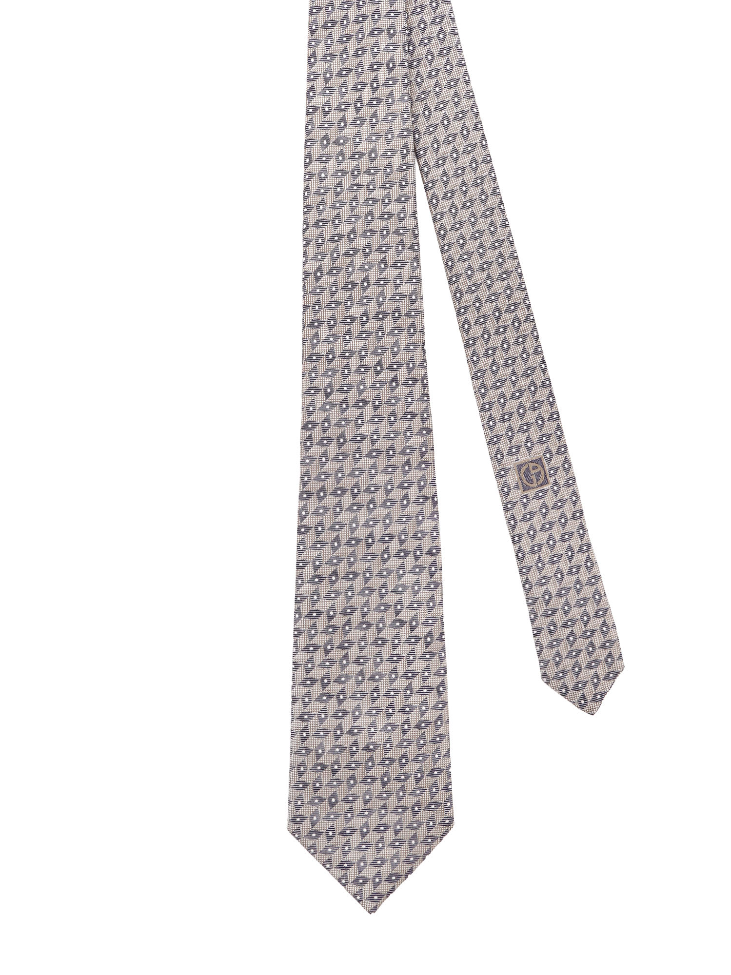Giorgio Armani Silk Tie In Gray
