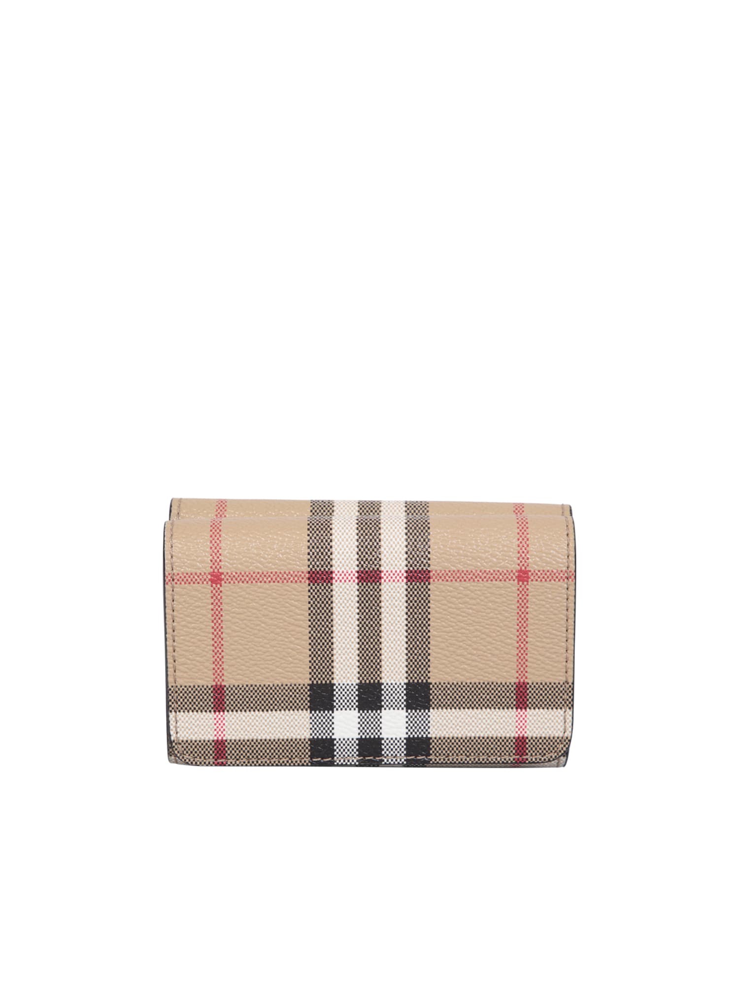 Burberry Vintage Check Print Folder Beige Wallet In Beige