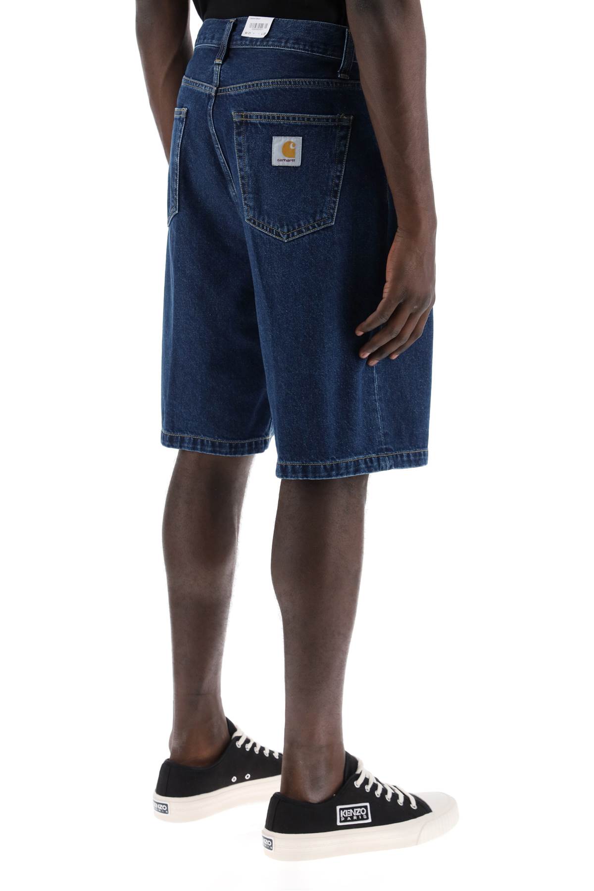 Shop Carhartt Landon Denim Shorts In Blue (blue)