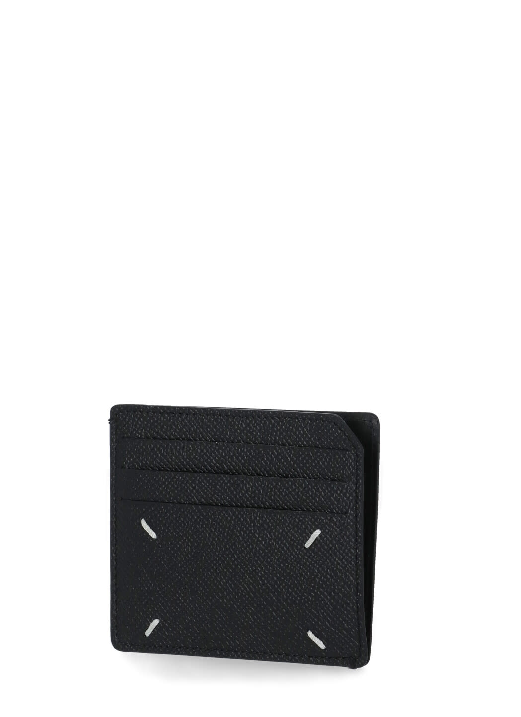 Shop Maison Margiela Four Stitches Card Holder In Black