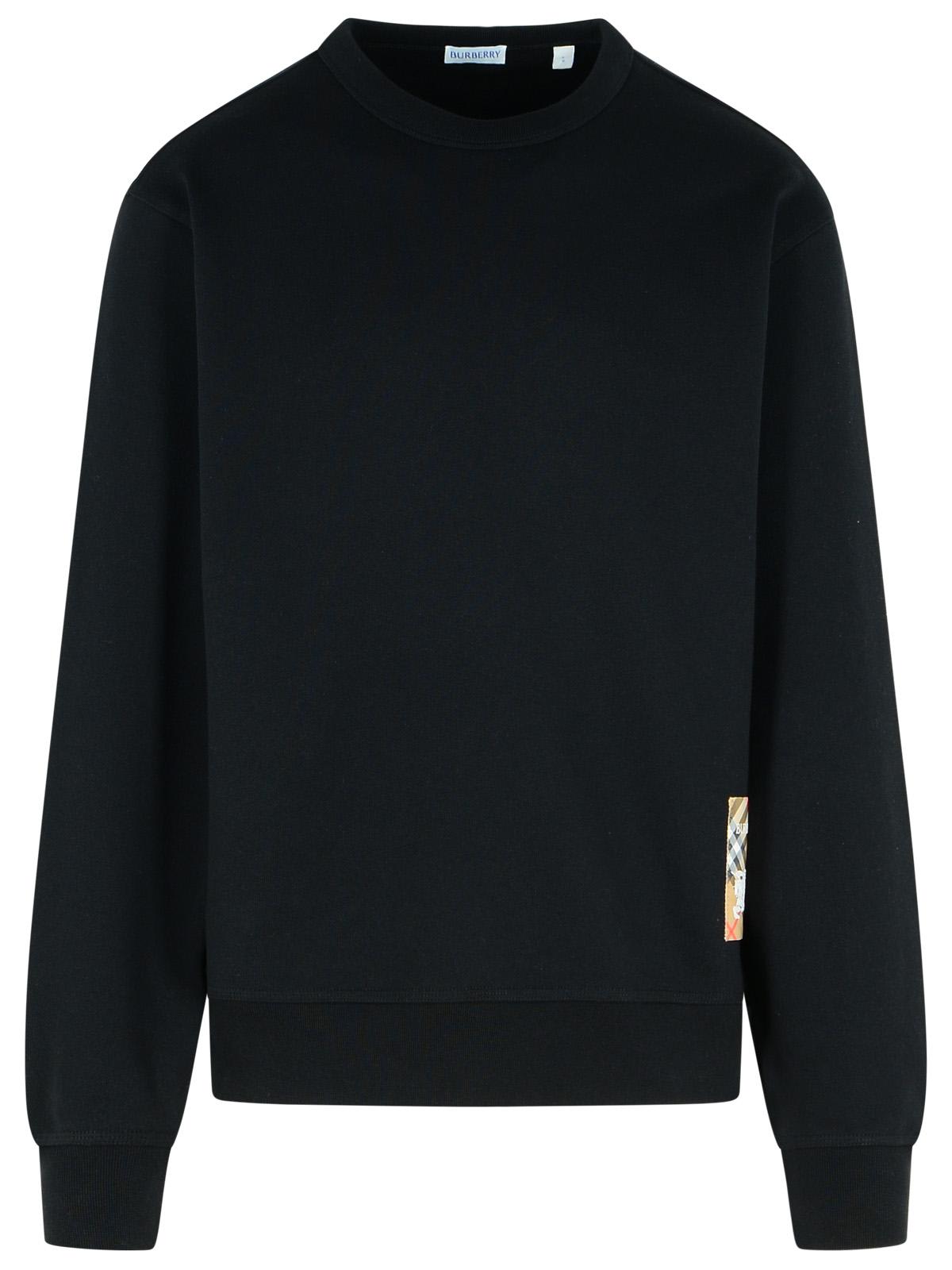 Black Cotton Sweatshirt