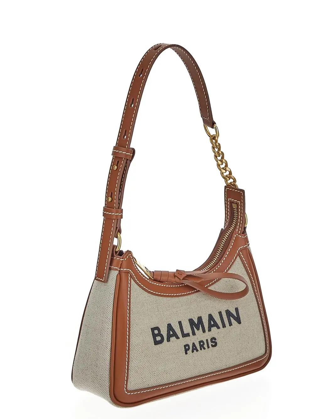 Shop Balmain B-army Bag In Beige